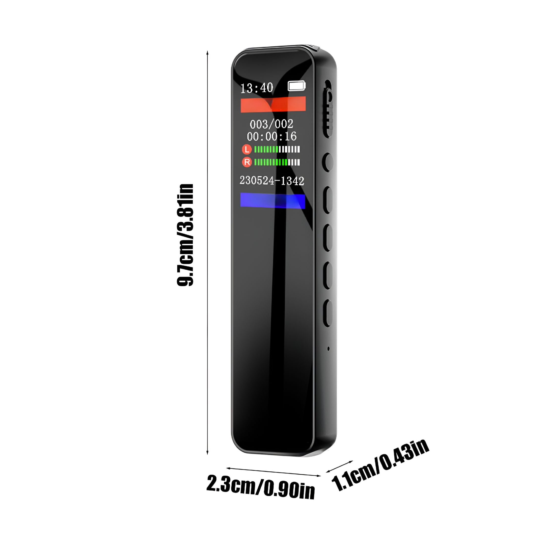 GJX Digital Voice Recorder with Noise Reduction, Portable Audio Recording Device for Lectures and Meetings (Black, 8 GB) r66se