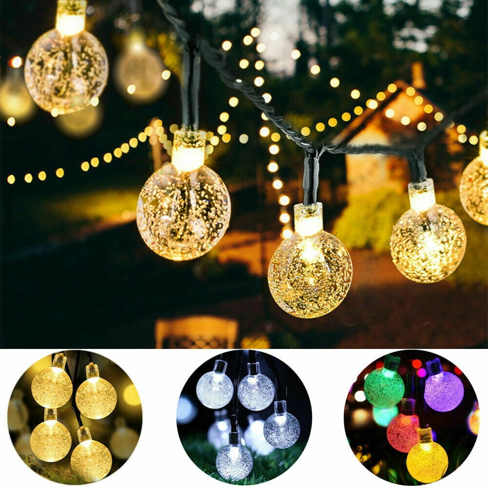 TUOREN LED Solar String Lights Outdoor Waterproof Fairy Lights for Garden and Patio (Cold White, 20 ft) z1lfh