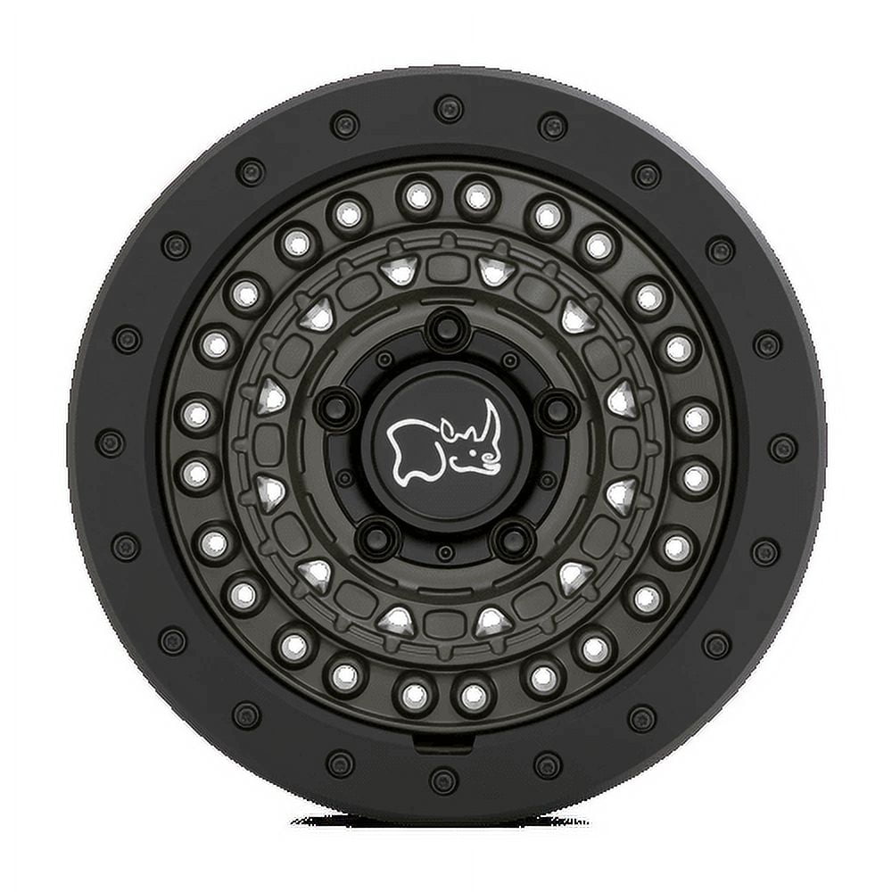 Black Rhino Barricade Off-Road Wheel (Olive Drab Green with Black Rock Guard, 17x8.5 in) u5faf