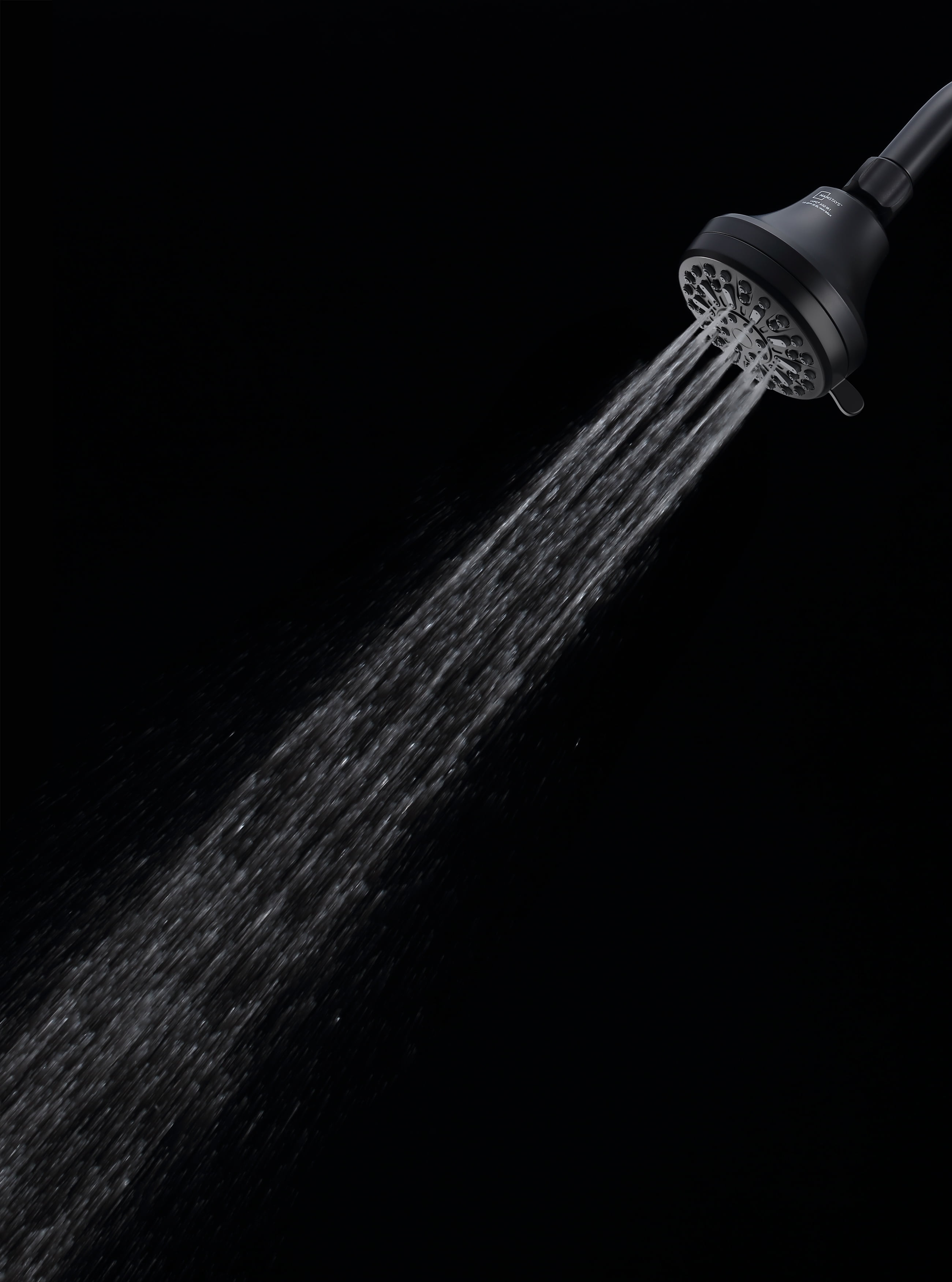 Mainstays 6-Setting Shower Head, High-Pressure Adjustable Spray (Matte Black, 3.5 in Face) 58u1n - Image 9