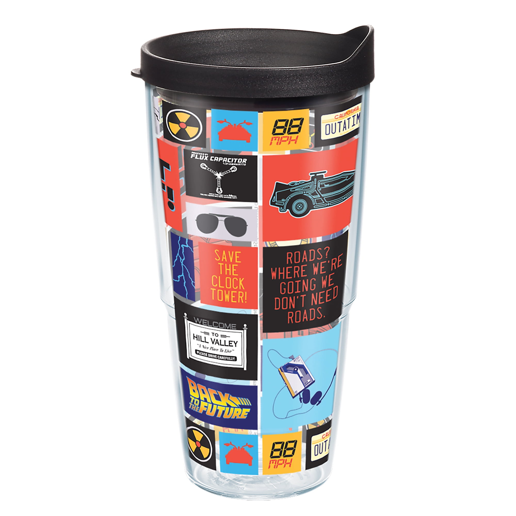 Tervis Back to the Future Insulated Travel Tumbler, Double-Walled Drinkware (Classic, 24 oz) 8mjwh