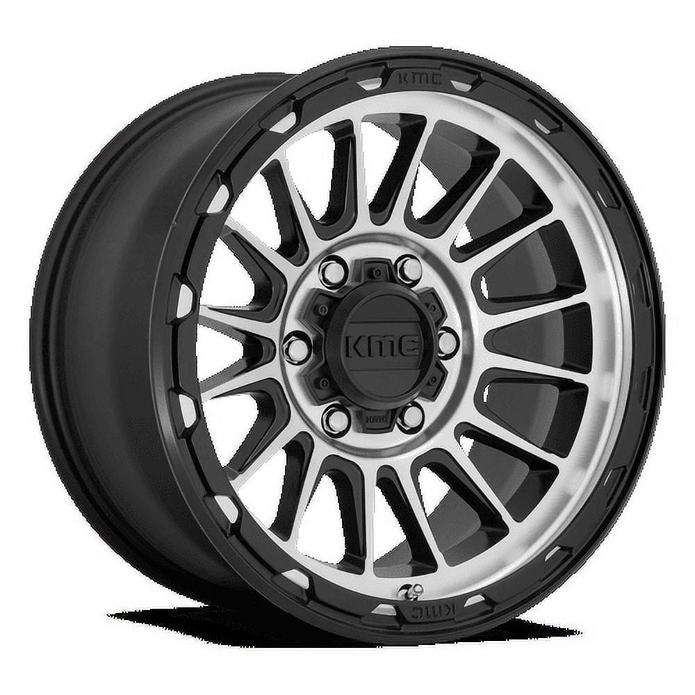 KMC KM542 Impact Aluminum Wheel (Satin Black Machined, 17x8.5 in) 80879