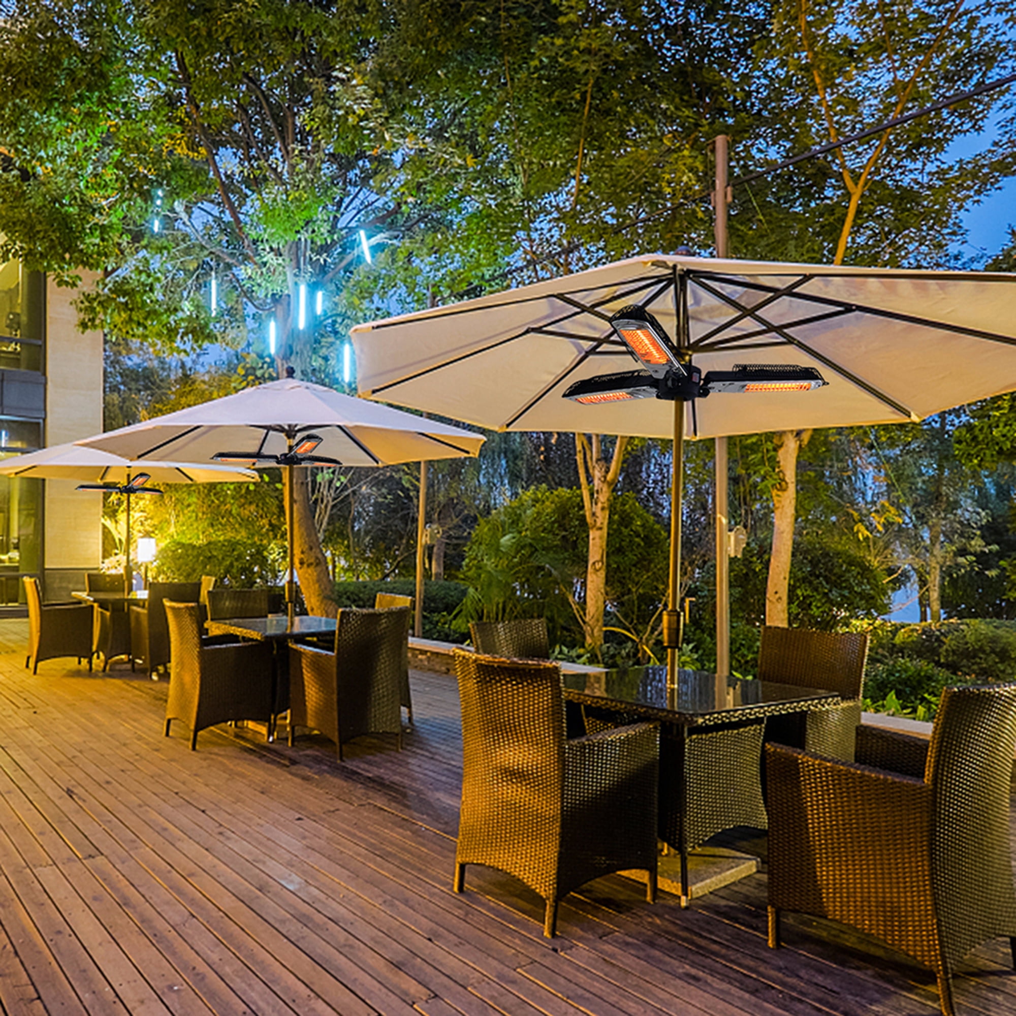 ATR ART TO REAL Foldable Infrared Electric Patio Umbrella Heater (1500W, 3-Panel) dskzm