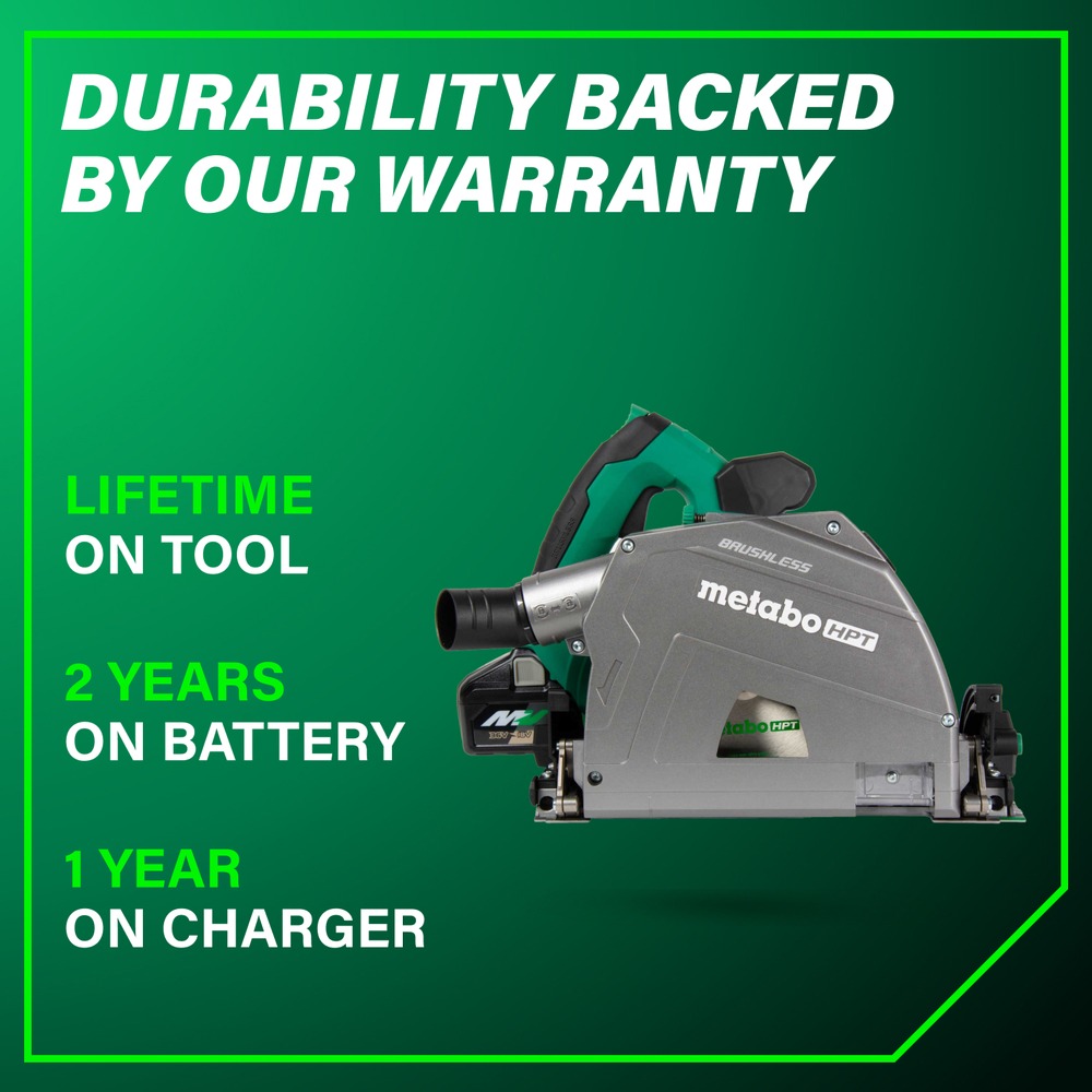 Metabo HPT C3606DPAM 36V MultiVolt Brushless Cordless Track Saw Kit (6-1/2 in, 4 Ah) j7546