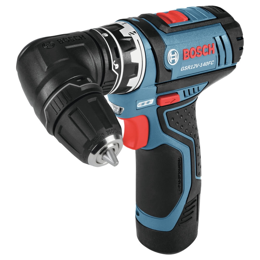 Bosch GSR12V-140FCB22 12V Cordless Drill Driver Kit, Professional Multi-Attachment Power Tool (Refurbished, 5 Piece) 4lu5c