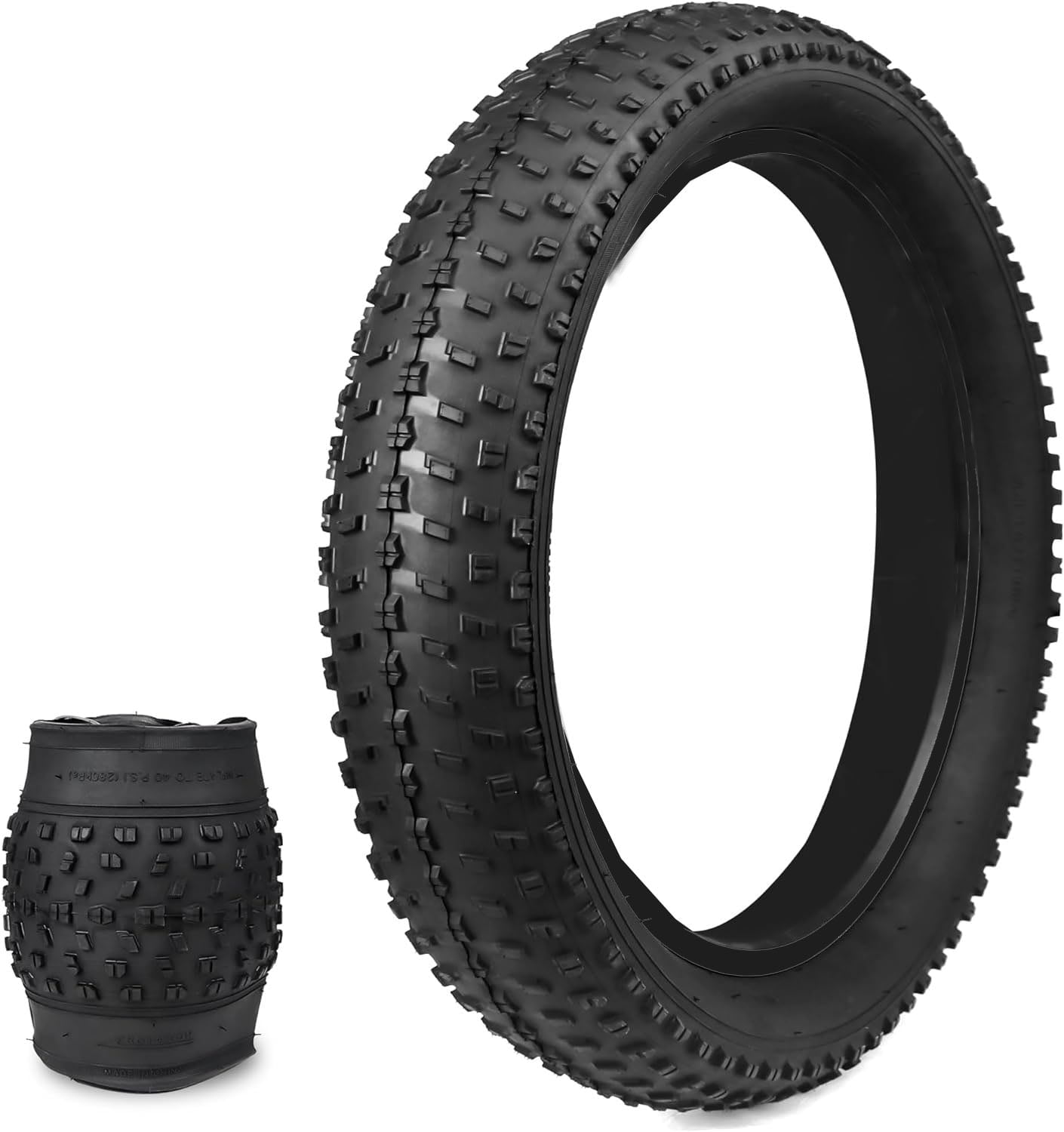OFF BIKE Fat Tire Ebike Replacement Tire Off-Road Knobby Tread (20 in x 3 in, 20 PSI) vz8z1