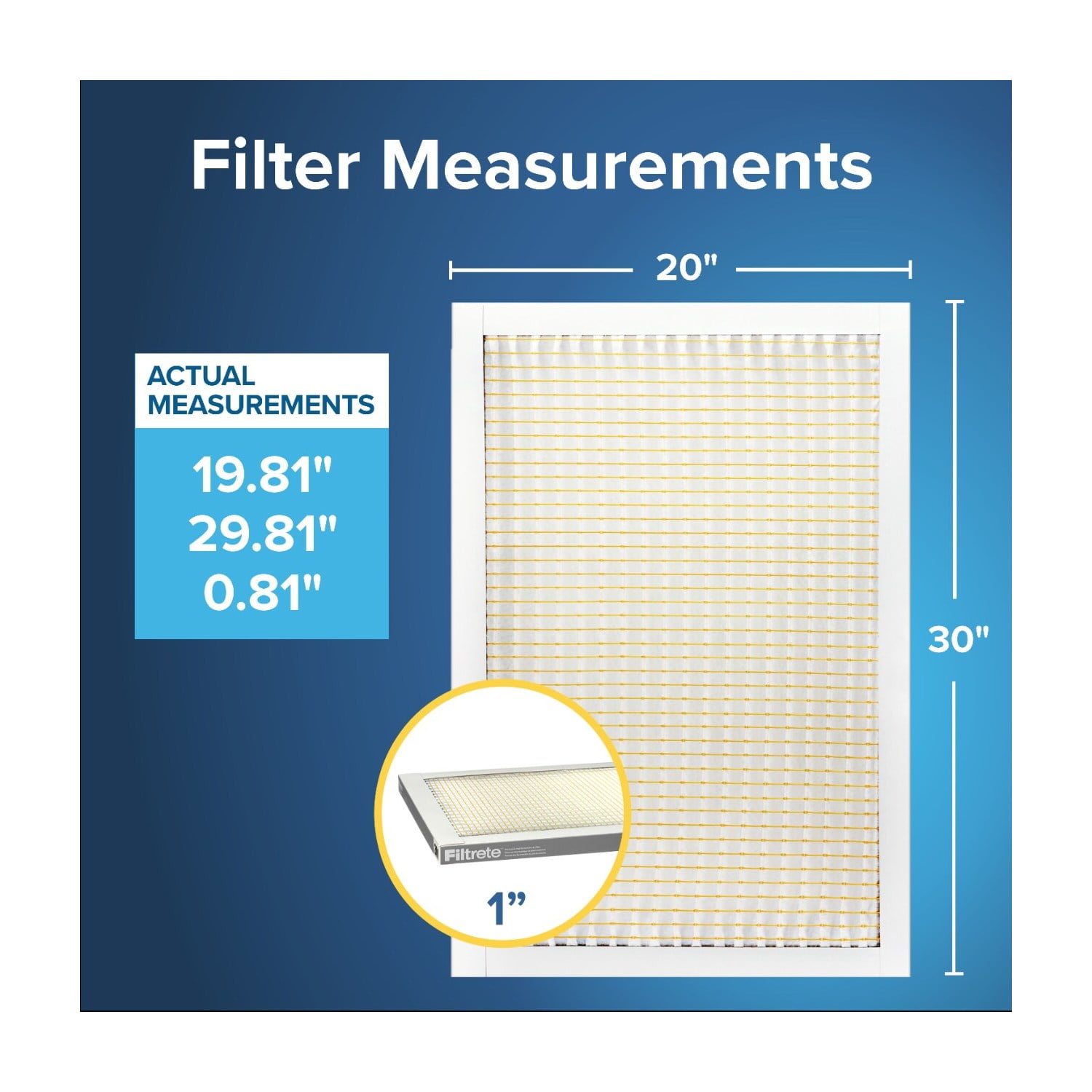 Filtrete 20x30x1 Air Filter, MPR 300 MERV 5, Dust Reduction (1 Pack) asu26