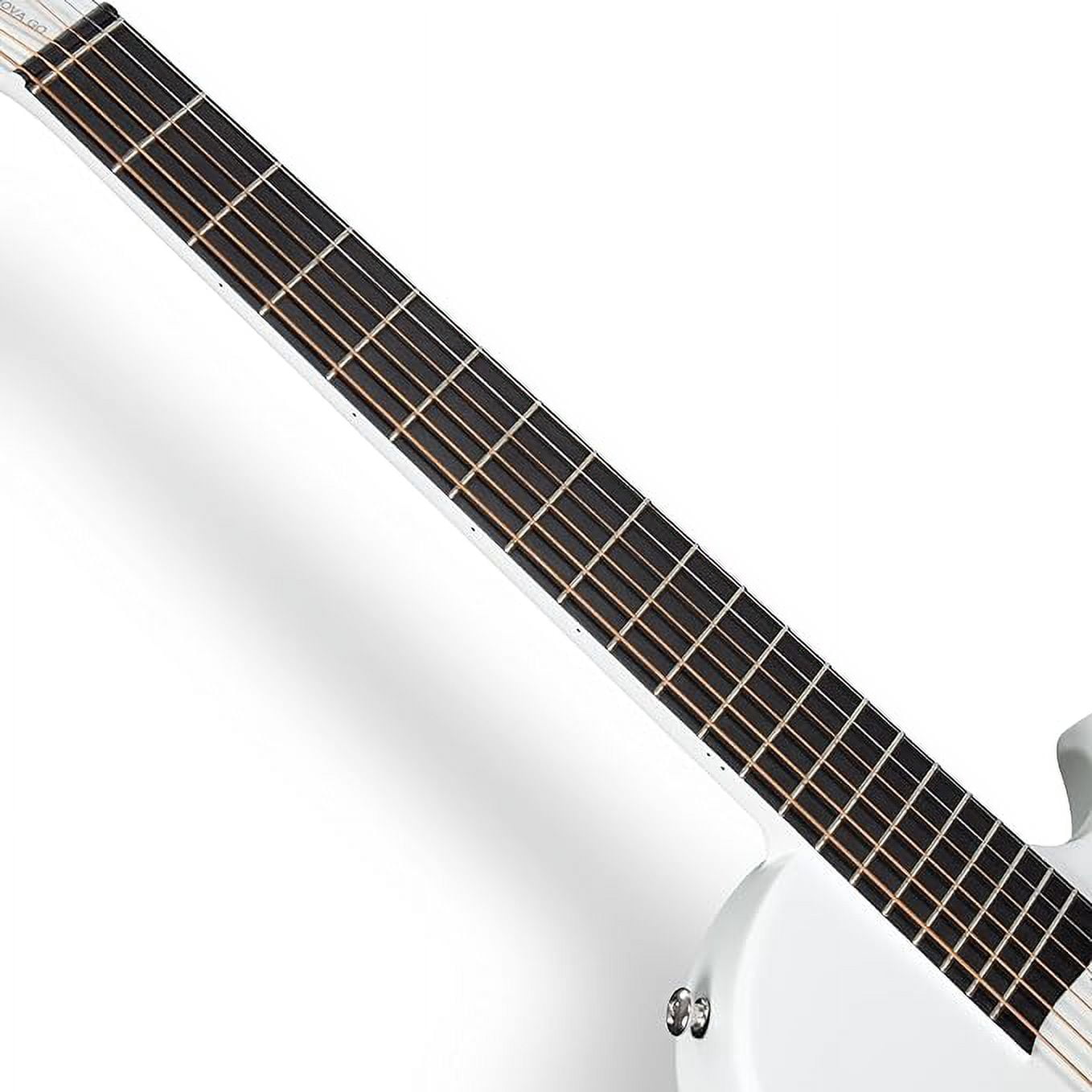 Enya Music NOVA Go SP1 Carbon Fiber Acoustic Electric Guitar with Smart AcousticPlus (White, 35 in) axg6s