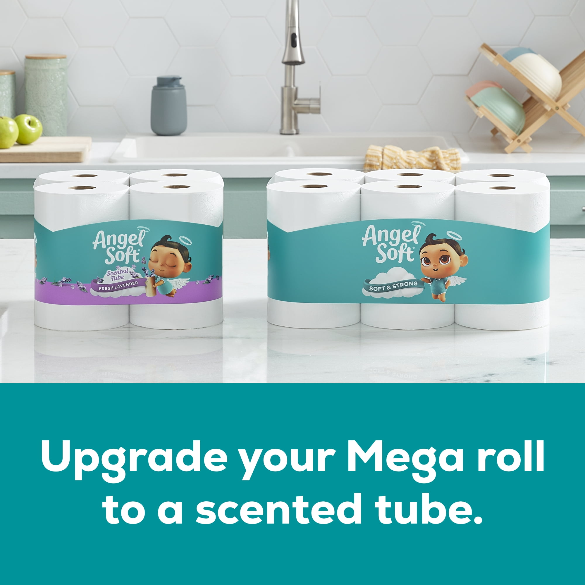 Angel Soft 2-Ply Toilet Paper (White, 9 Mega Rolls) cqt2v