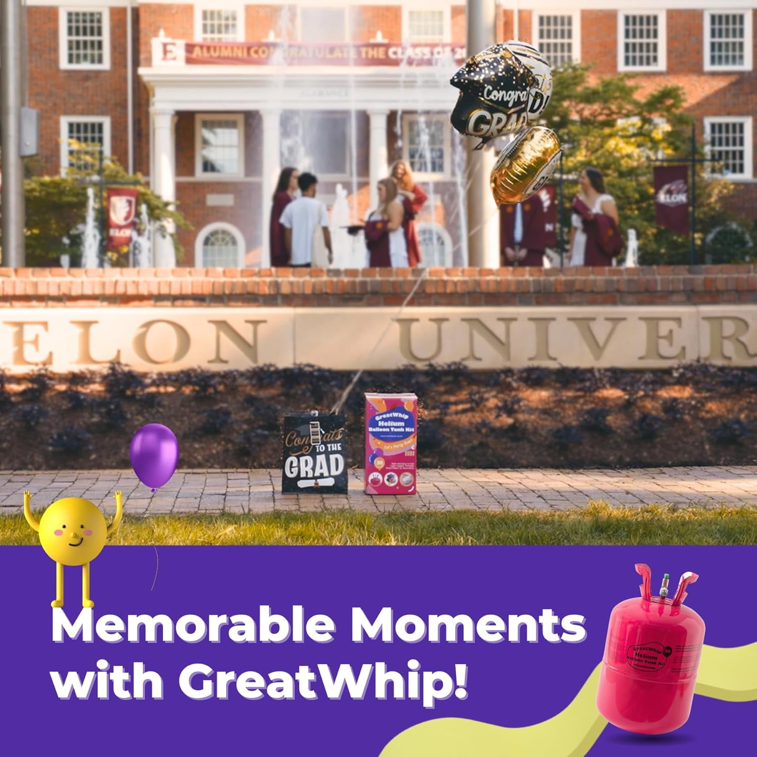 GreatWhip Helium Tank for Party Balloons (50 Latex Balloon Capacity, 13 L) f4t36