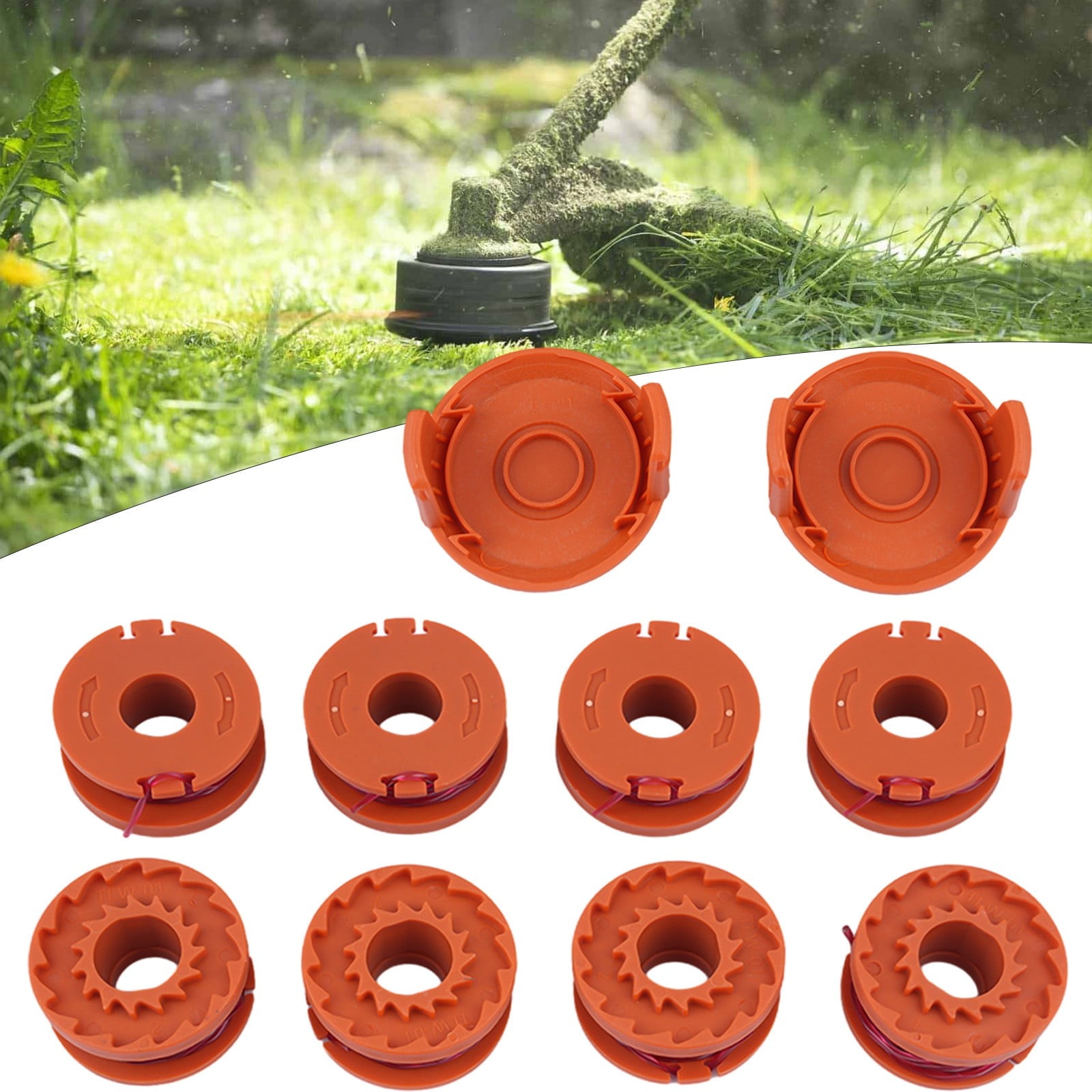 Worx Replacement Trimmer Spool Line for String Trimmer Models WG154 WG163 WG180 WG175 WG155 WG151 WG160 (10 ft, 10 Pack) zmjf9