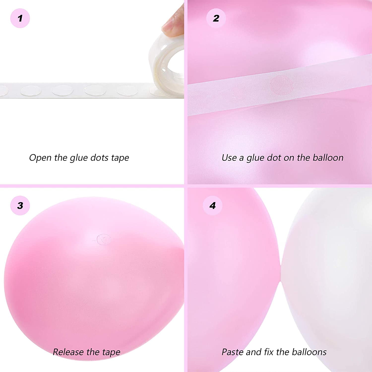 IRION Balloon Arch Garland Kit for Party Decorations (Pink, White, Purple, 115 Pieces) b8x90
