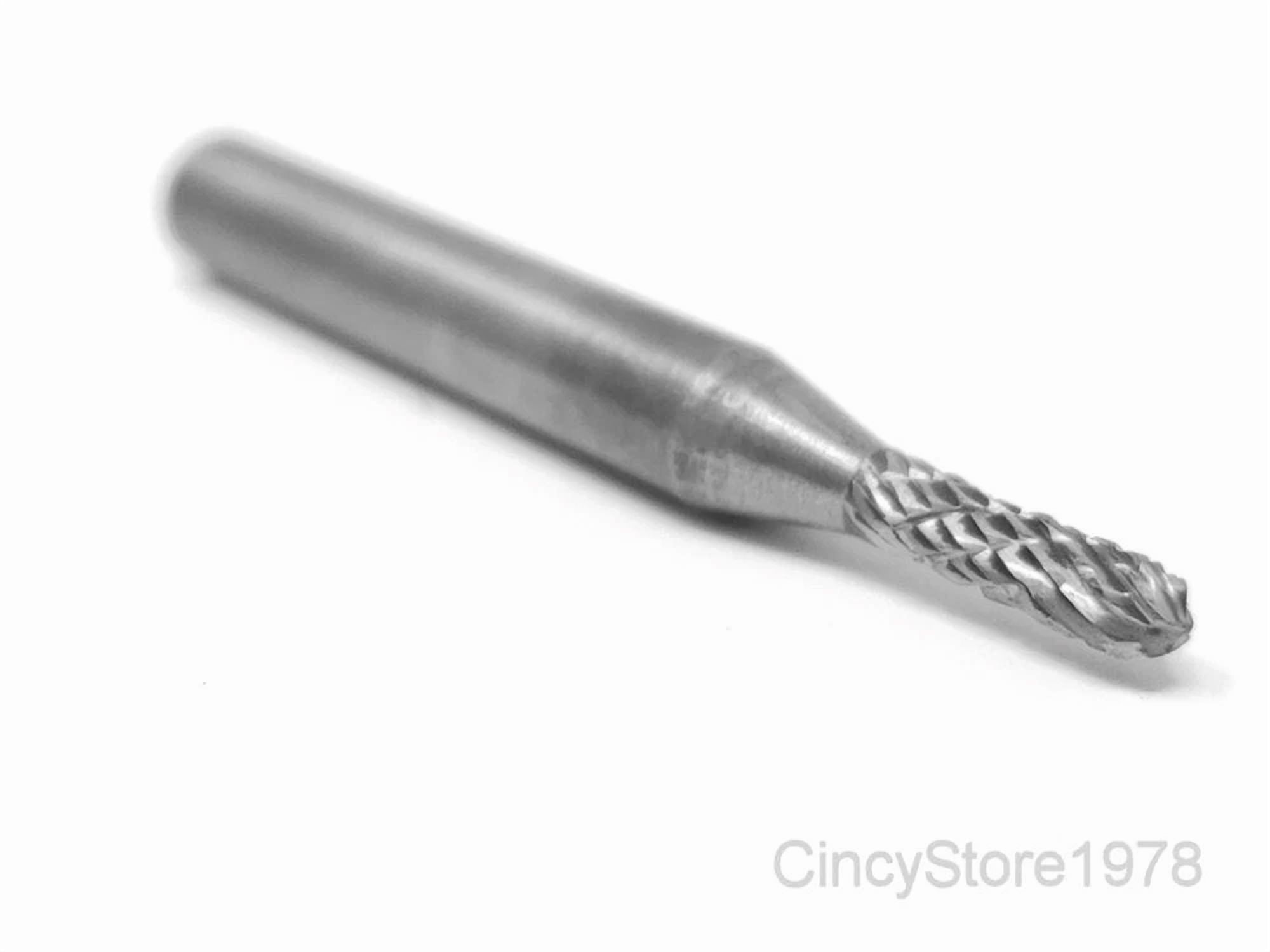 KLYNE Sc11D Cylindrical Tungsten Carbide Burr Die Grinder Bit (1/4 in) 313mw