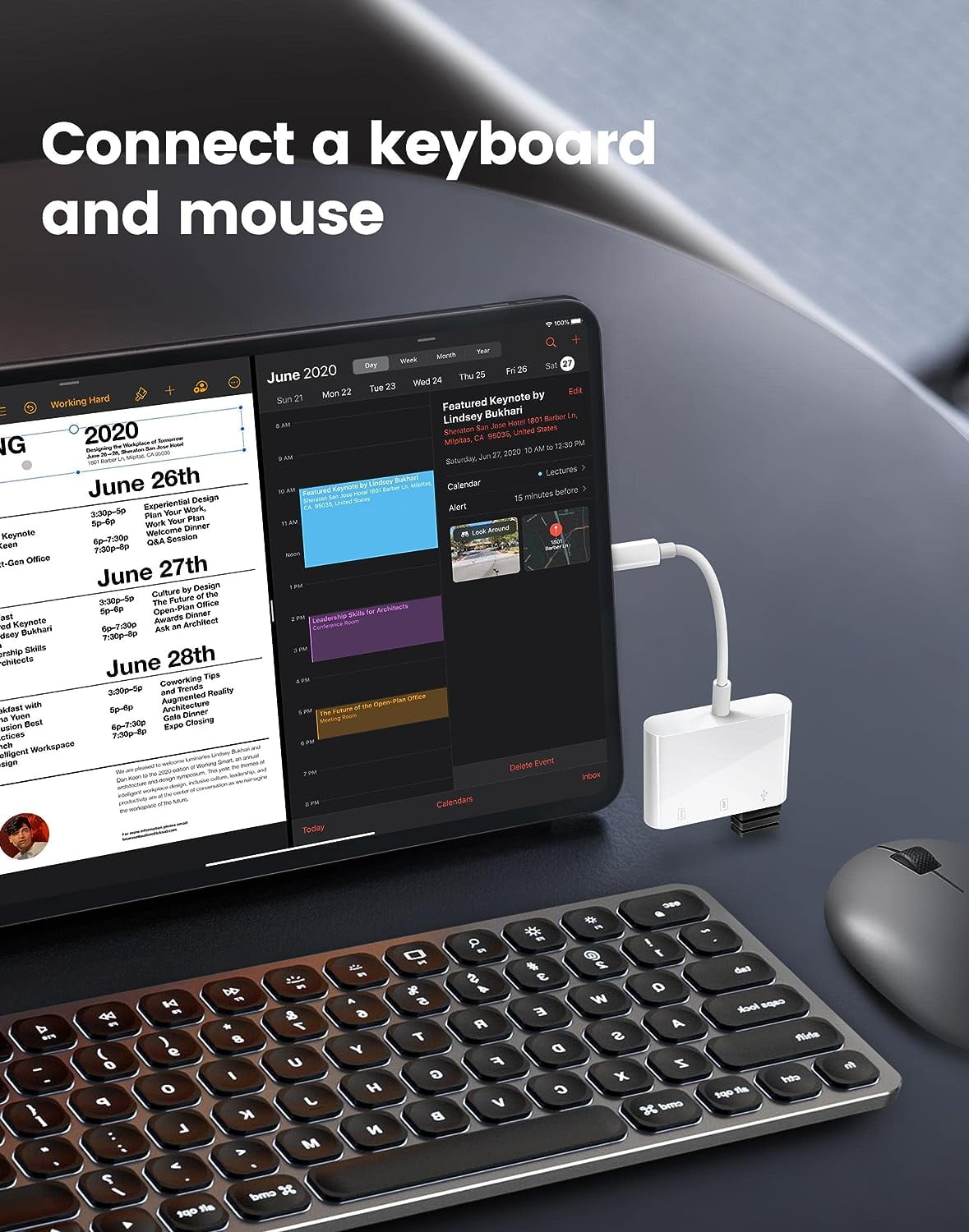 ZHANGHENG 3-in-1 USB-C SD Card Reader Adapter for iPhone 15/16 and iPad (Dual Slot, USB Port) 6chhr