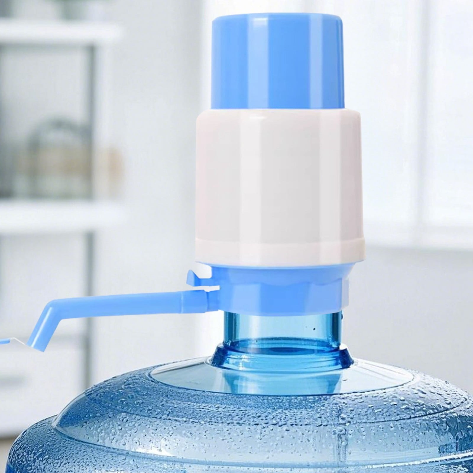 Rmncdg Manual Hand-Operated Water Dispenser Pump for 5-Gallon Jugs (Light Blue, 1 Pack) yg57h