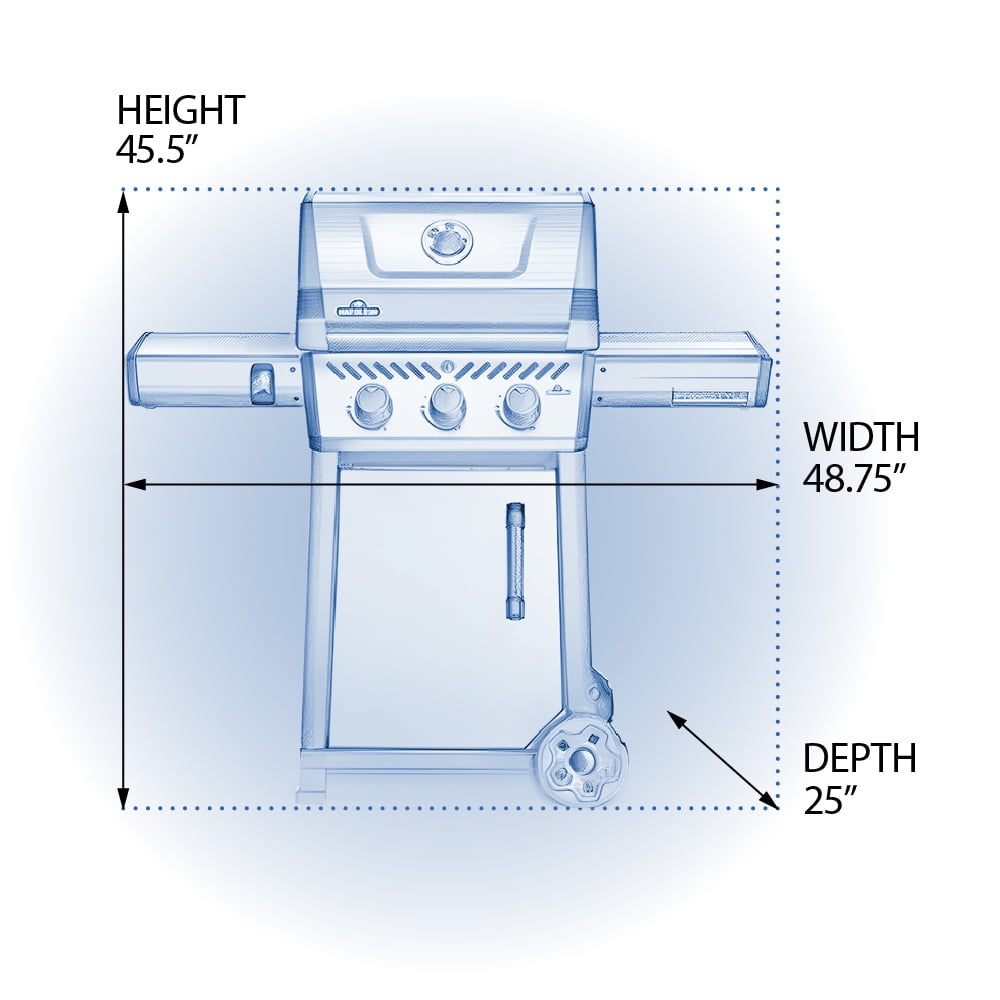 Napoleon Freestyle 365 3-Burner Propane Gas Grill (Graphite Grey, 365 sq in) ju3ni