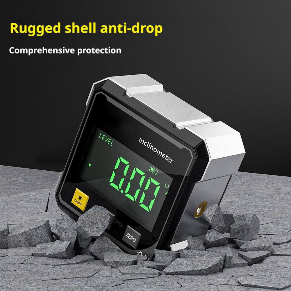 Generic Magnetic Digital Angle Finder with Dual Laser Level (Black, 4-Sided) 33o2d