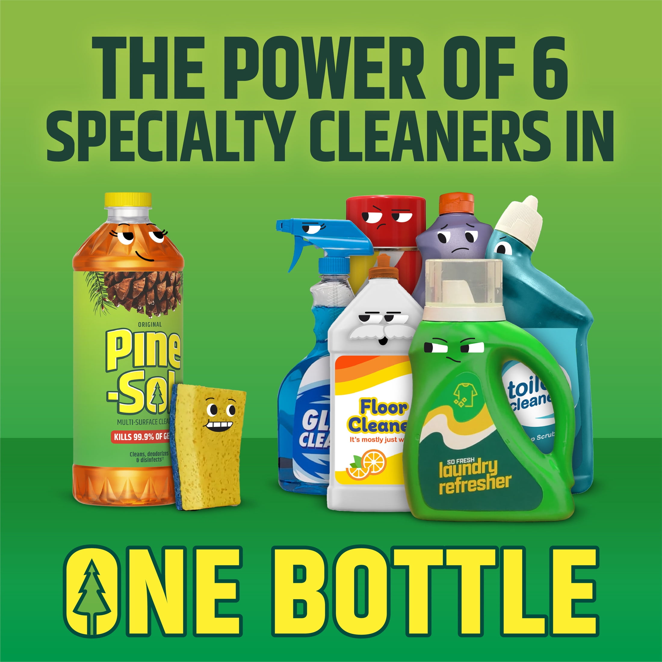 Pine-Sol Multi-Surface Cleaner, Original Scent, Heavy-Duty Household Disinfectant (14 fl oz) wo43y