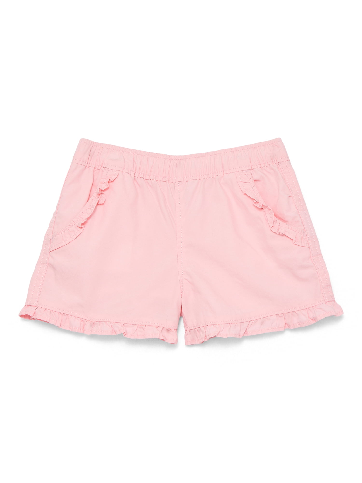 Wonder Nation Baby Girl Ruffle Pocket Shorts (White, 0-24 Months) dgsz6