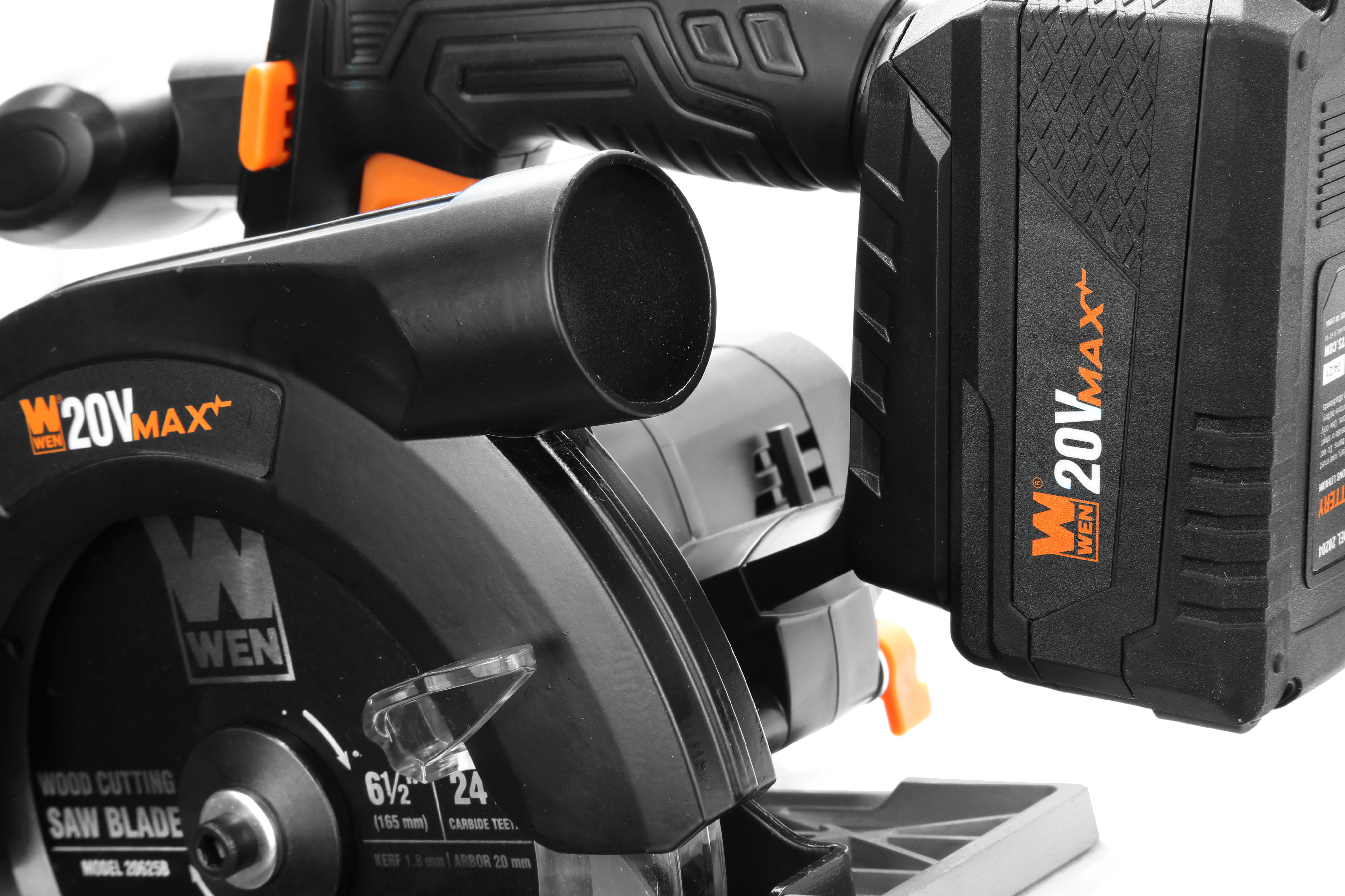 WEN 20V Max 6.5-Inch Cordless Circular Saw Kit with 4.0 Ah Lithium-Ion Battery and Charger (Black, 6.5 in) zjygh