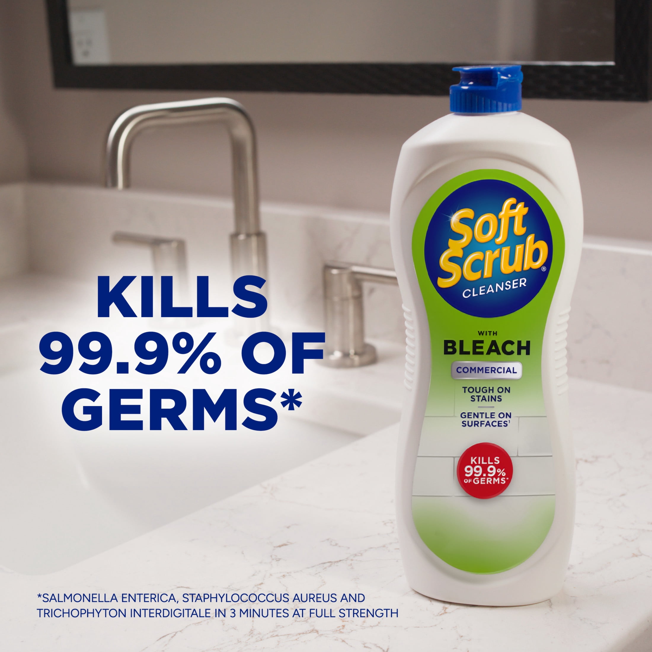 Soft Scrub Cleanser with Bleach, Multi-Surface Bathroom and Kitchen Cleaner (24 oz) wso52