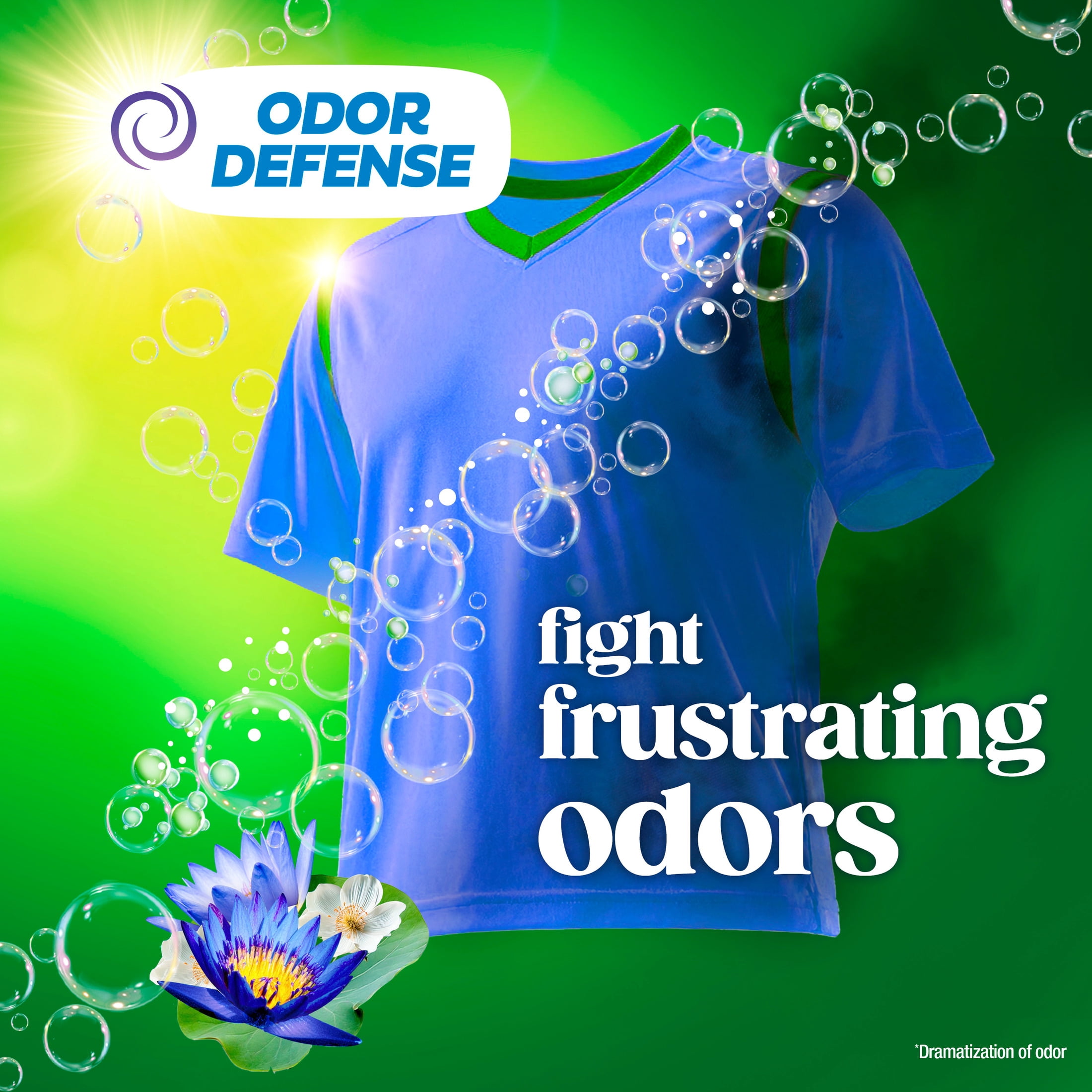 Gain Liquid Laundry Detergent, Odor Defense, Waterfall Delight Scent (177 fl oz, 134 Loads) dutgs