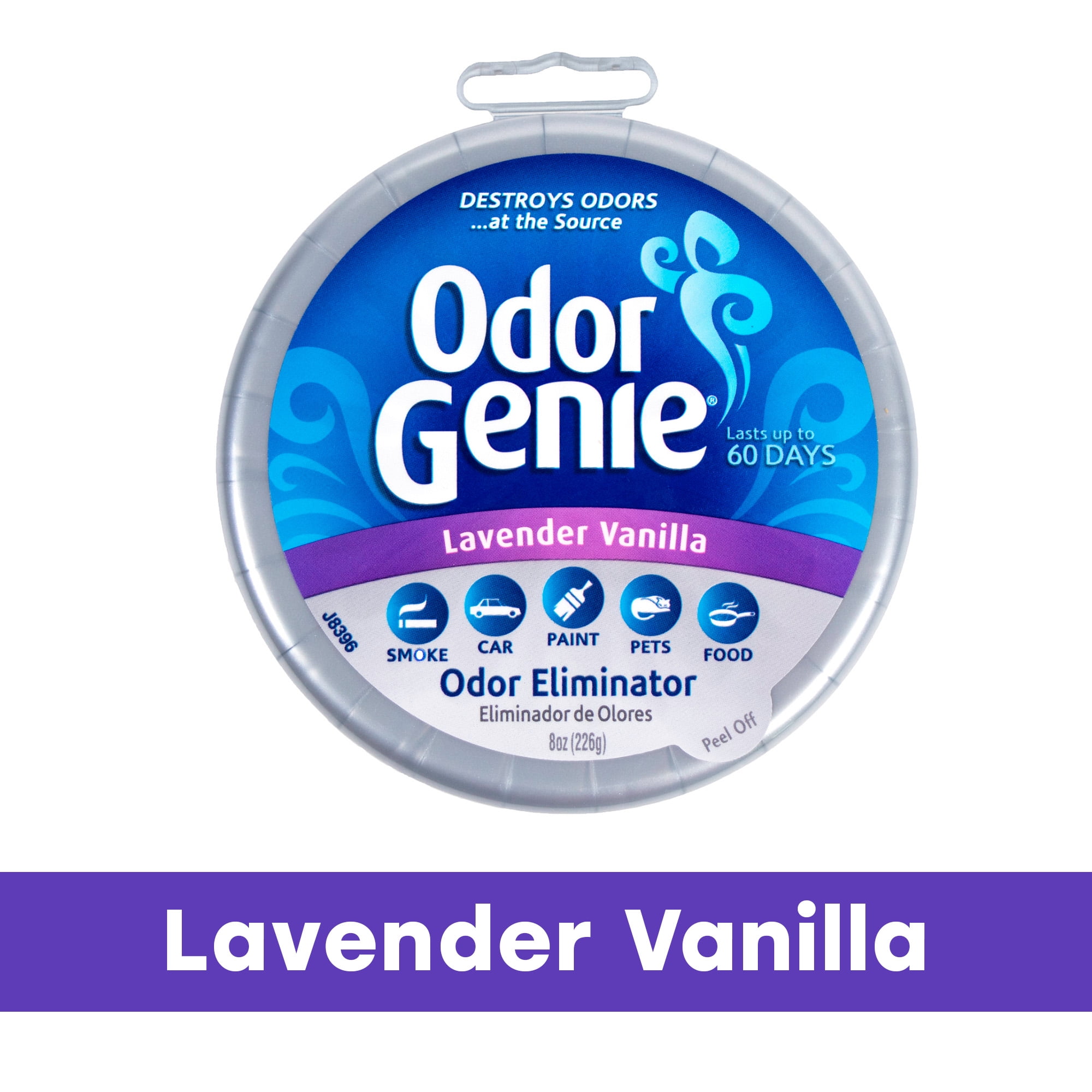 DampRid Odor Genie Air Freshener, Charcoal-Enhanced Odor Eliminator, Lavender Vanilla (8 oz) ma3o5