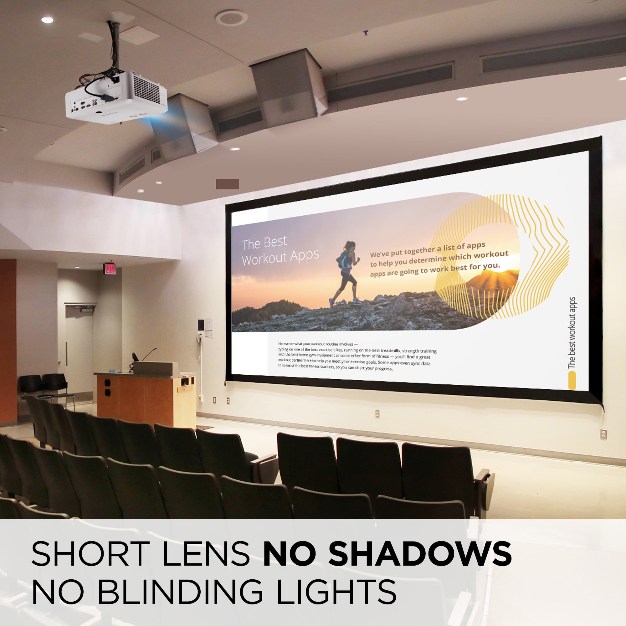 ViewSonic LS921WU 6000 Lumens WUXGA Short Throw Laser Projector (Black, 30 in to 200 in Screen) huch7