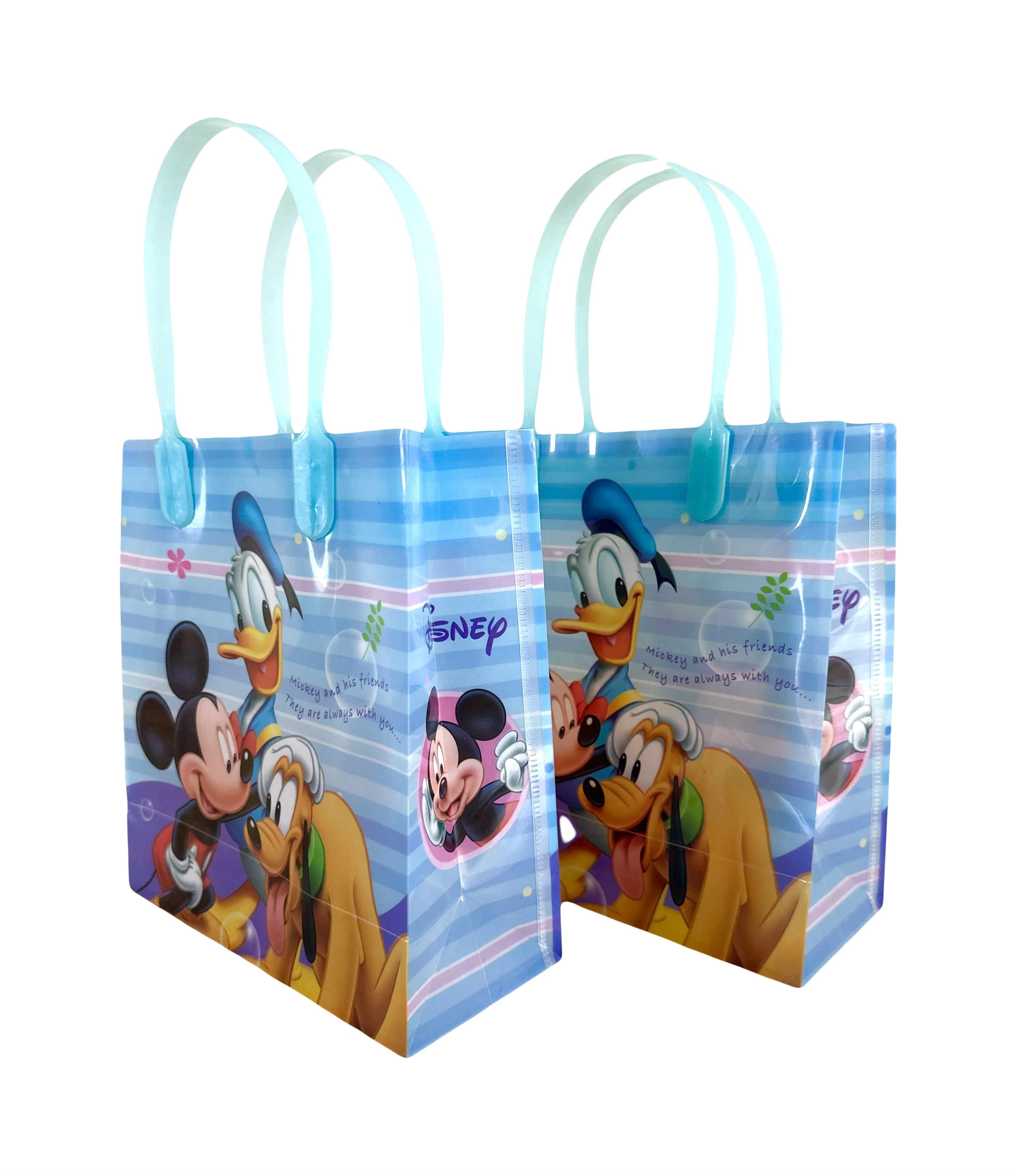Disney Mickey Mouse And Donald Duck Gift Bags (Multicolor, 2 Pack, 8 in x 7 in x 3.25 in) www6l
