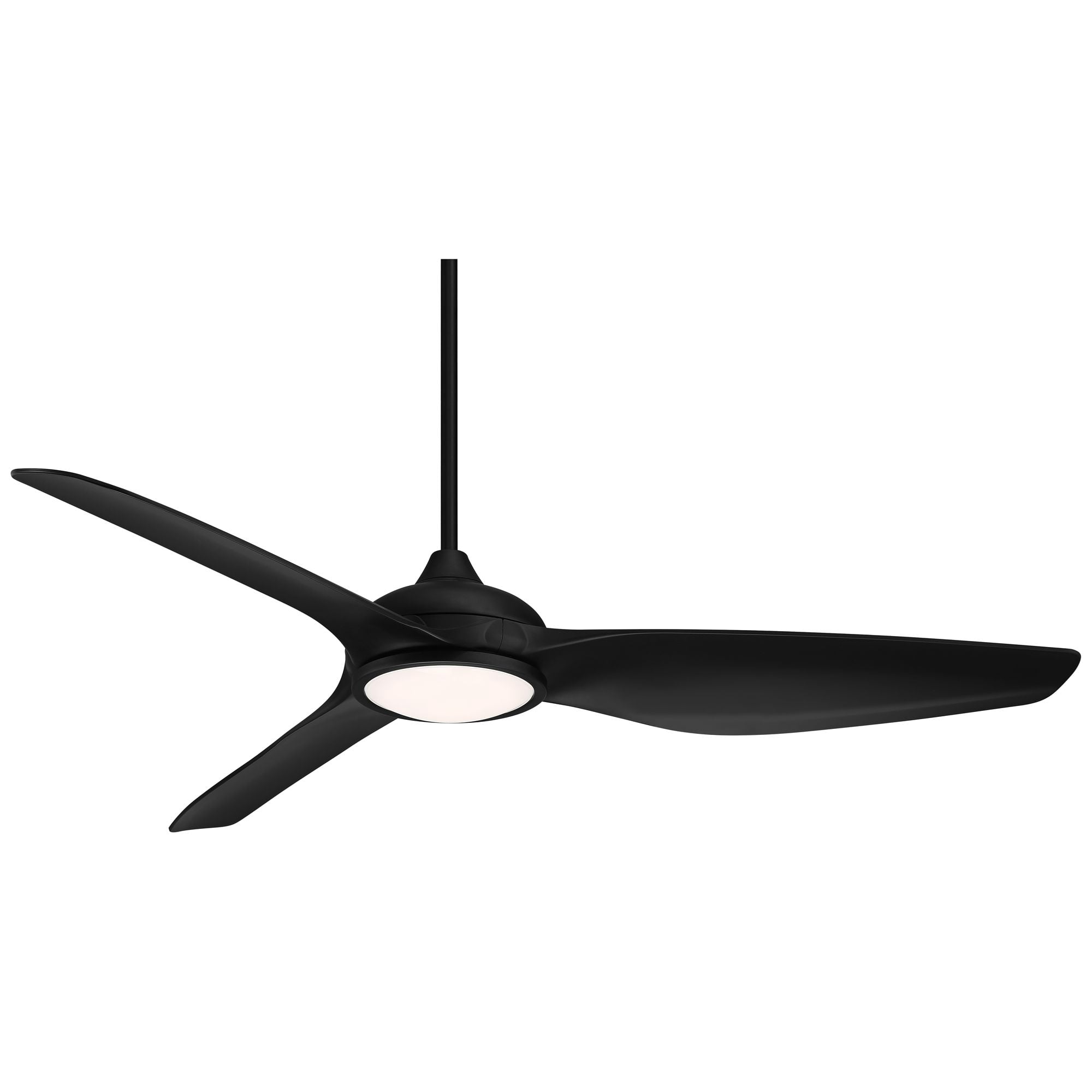Possini Euro Design Modern Indoor Outdoor Ceiling Fan with Dimmable LED Light and Remote Control (Matte Black, 60 in) wvcts