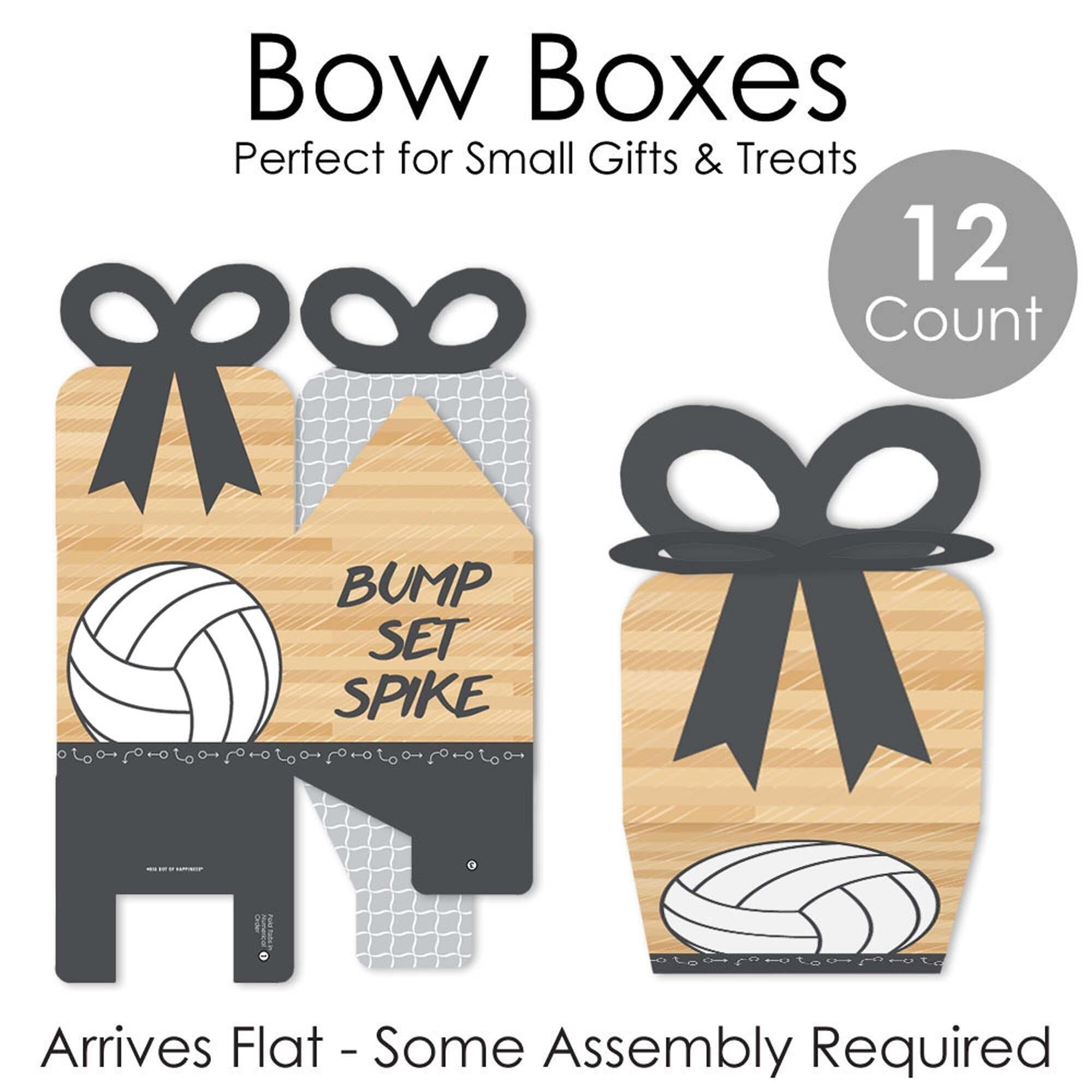 Big Dot of Happiness Volleyball Party Favor Gift Boxes (White, 12 Pack, 3.5 in x 3.5 in x 7 in) ox3tv