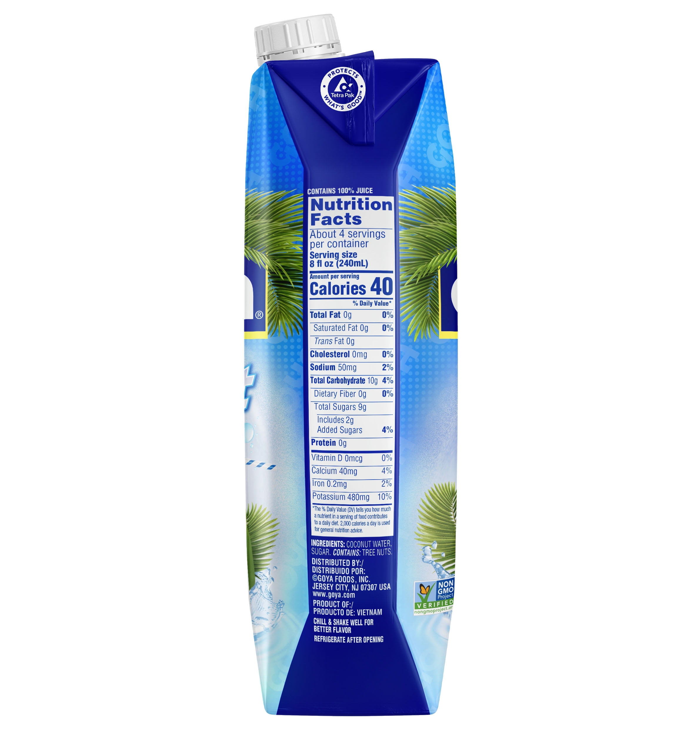 Goya Coconut Water, Refreshing Tropical Beverage, Naturally Hydrating (33.8 fl oz) 4bhmy