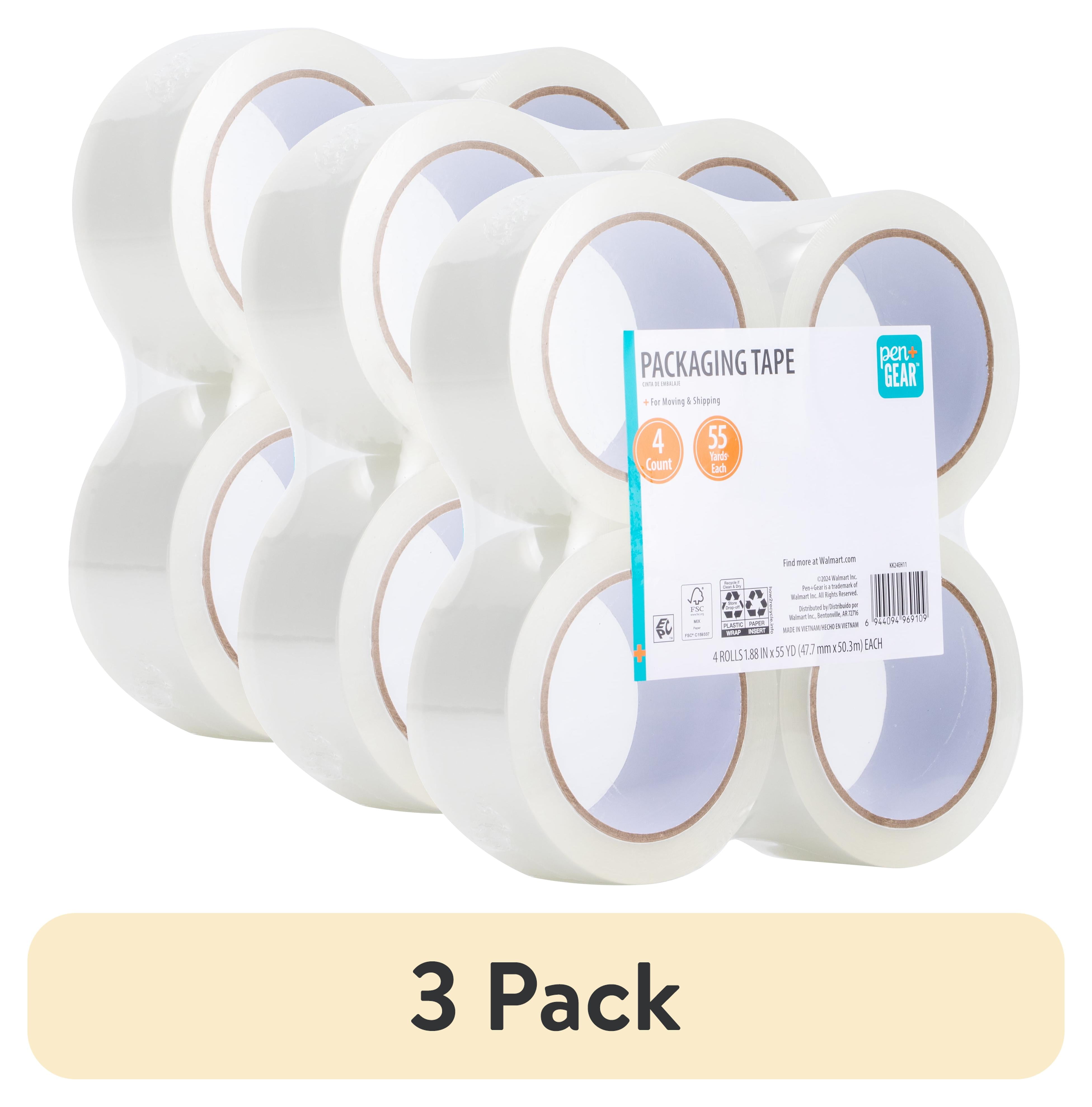 Pen+Gear Heavy-Duty Packing Tape, Clear, Strong Adhesive for Shipping and Moving (4 Rolls, 1.88 in x 165 ft) 763d3