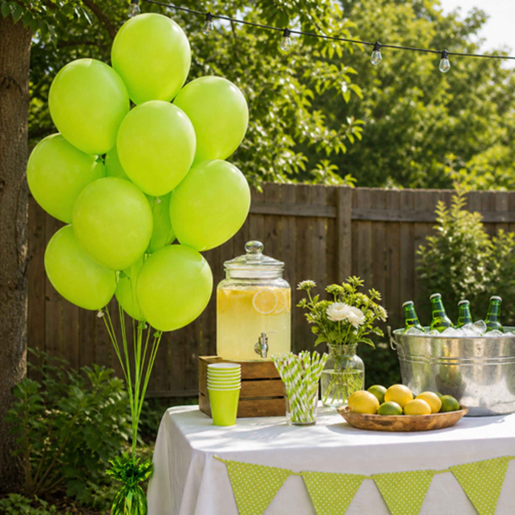 Way To Celebrate Lime Green Latex Balloons, Party Decoration Supplies (Lime Green, 15 Pieces, 12 in) bsihr