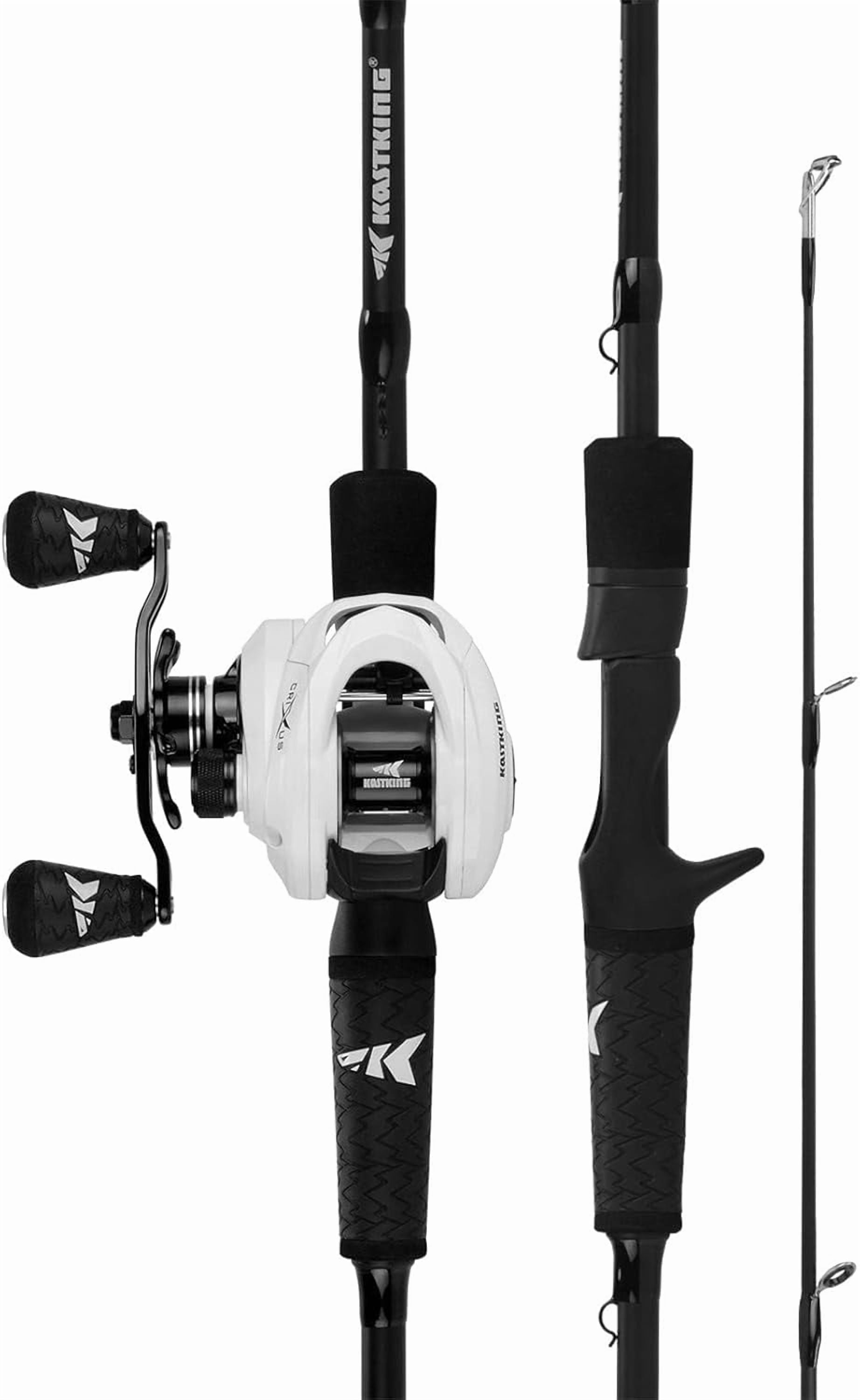 KastKing Crixus Baitcasting Fishing Rod and Reel Combo (Left Handed, 6 ft 6 in, Medium Heavy) 1hasj