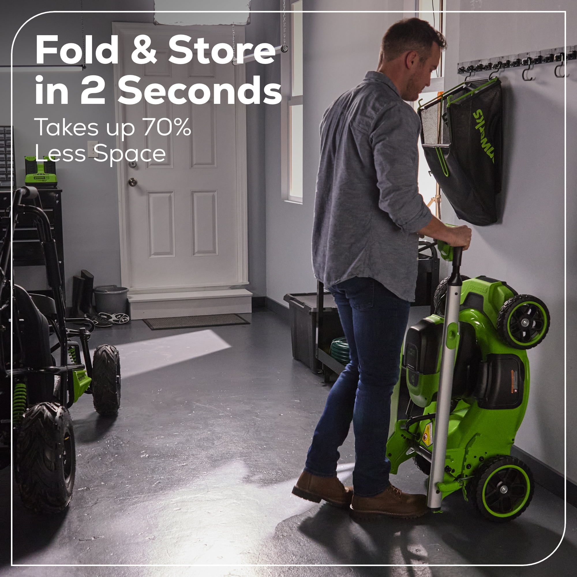 Greenworks 60V 21 in Self-Propelled Lawn Mower with 8.0 Ah Battery and Rapid Charger (Green, 21 in) ijbnt