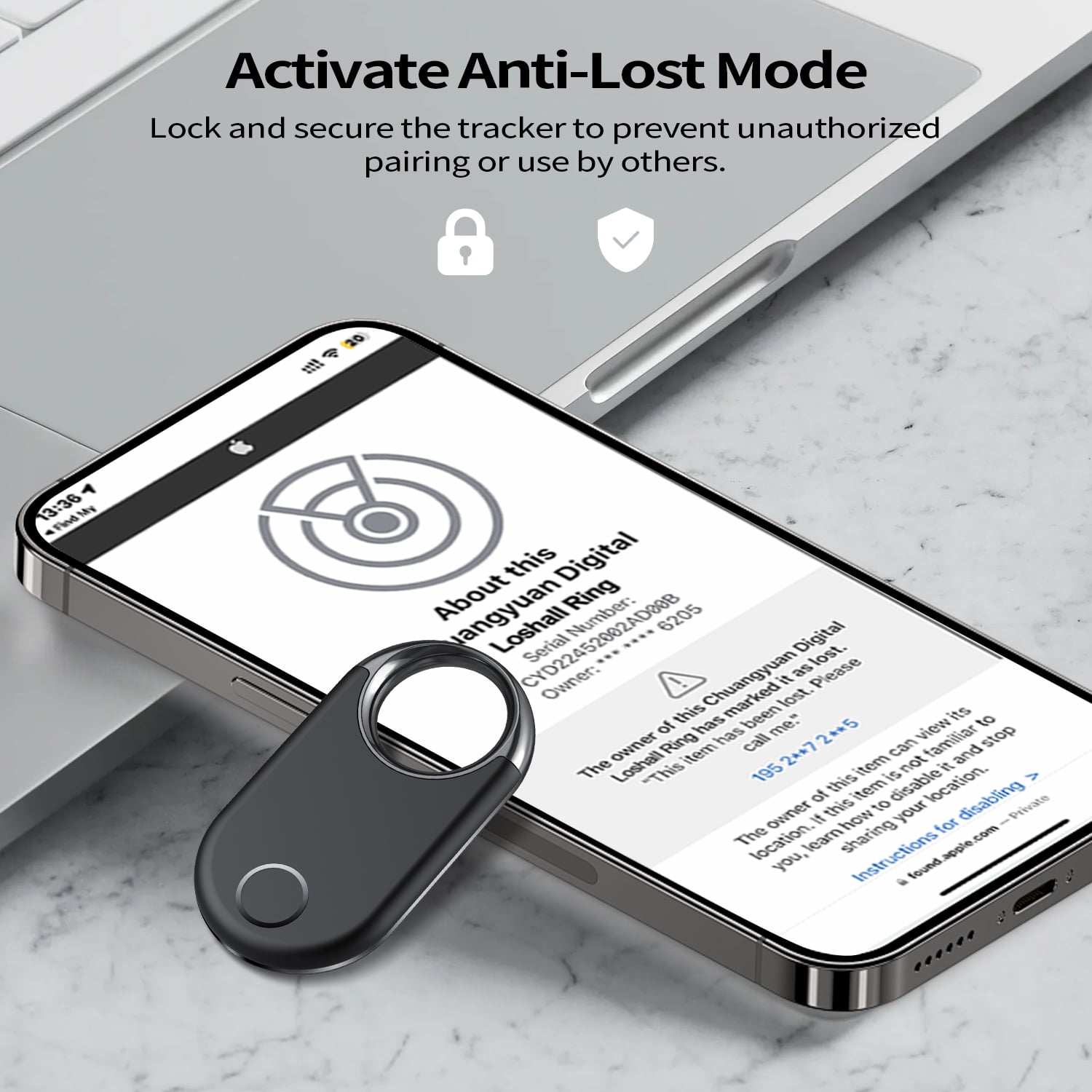 Aptkdoe Smart Item Finder for Apple Find My, Bluetooth Tracker for Luggage Keys and Wallet (4 Pack) rq66k