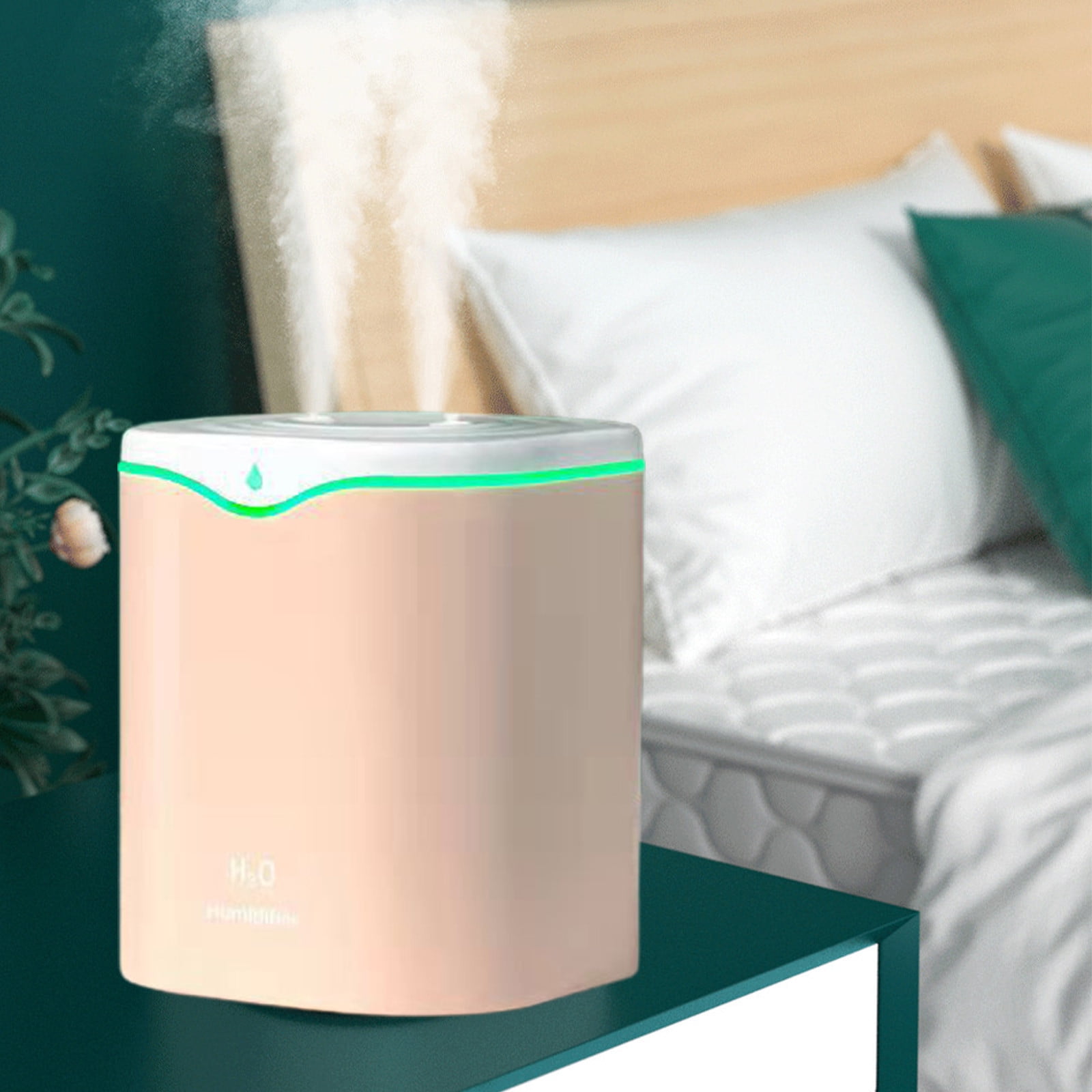 GOFLIC Cool and Warm Mist Humidifier for Bedroom, Quiet Ultrasonic Air Moisturizer with Auto Shut Off (Green, 67.6 fl oz) y1mux