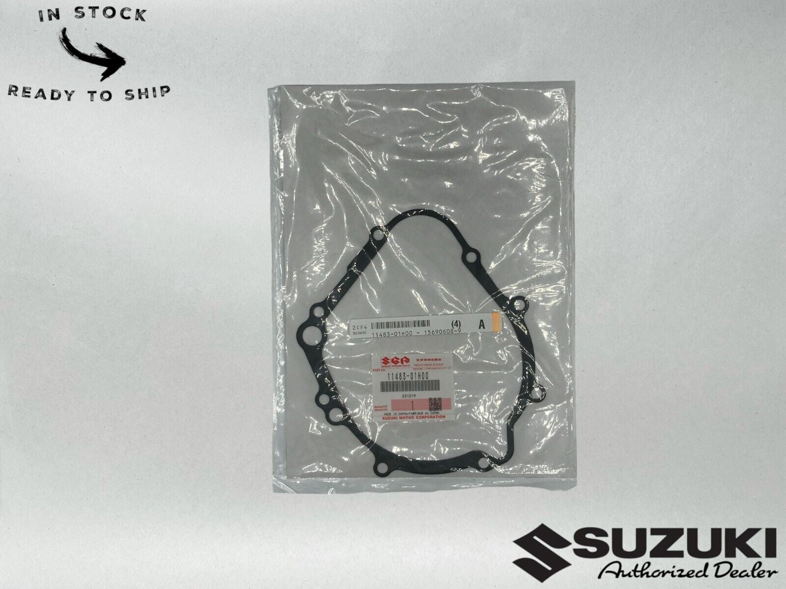 Suzuki Genuine OEM Left Crankcase Cover Gasket (11483-01H00) muizq