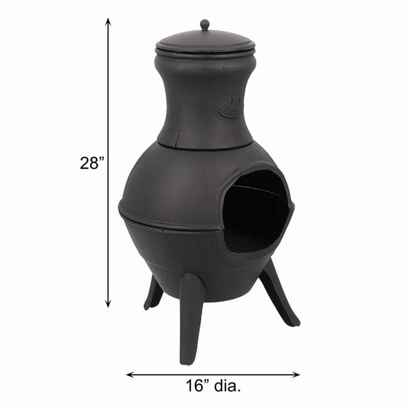 Esschert Design Outdoor Terrace Heater, Portable Patio Warming Fire Pit (Black, 14 in x 14 in x 25 in) co7uw