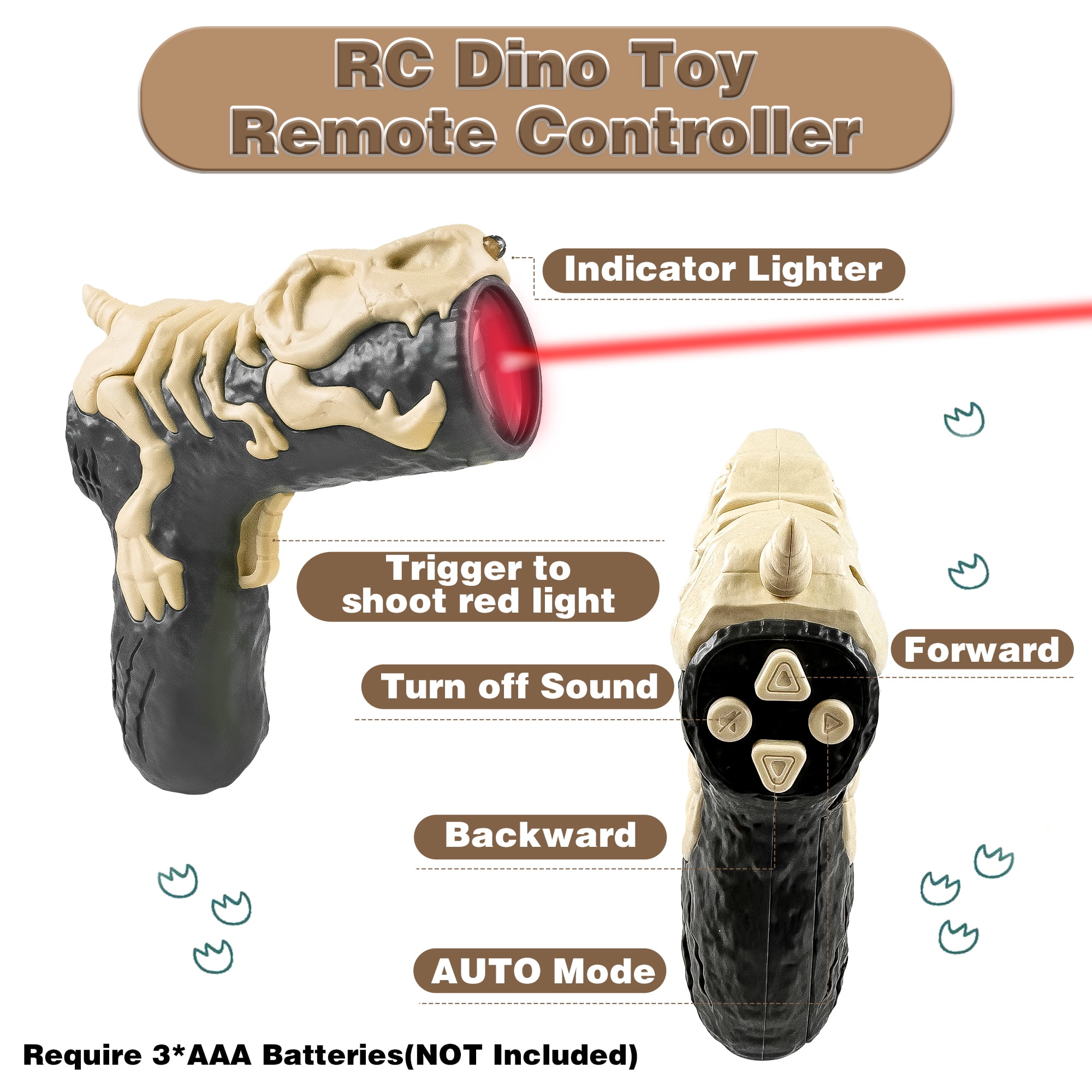 Richgv Remote Control Spinosaurus Robot Toy with Light and Spray Effects (Grey, 1 Pack) 9aahb