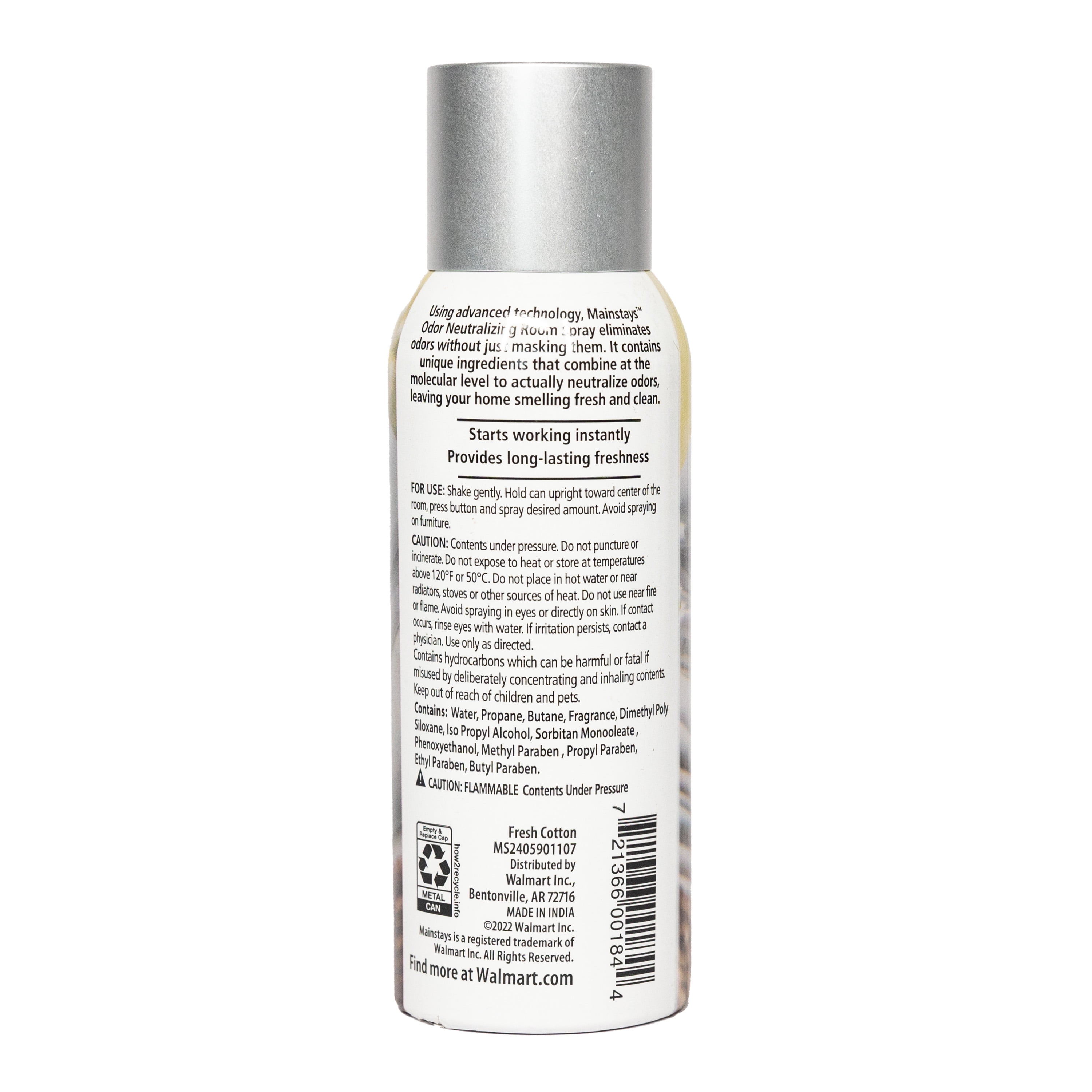 Mainstays Odor Neutralizing Room Spray, Fresh Cotton Scent (4 oz) gcffh