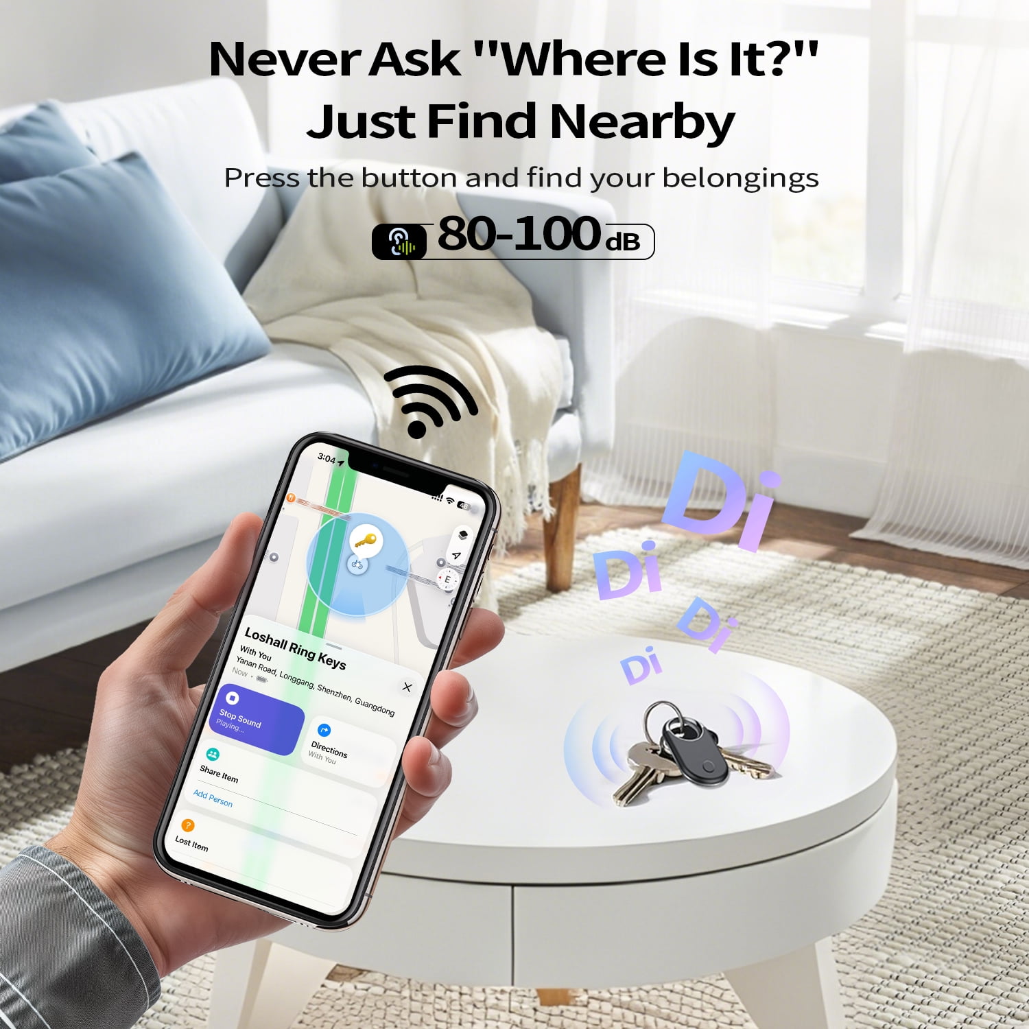 Aptkdoe Smart Item Finder for Apple Find My, Bluetooth Tracker for Luggage Keys and Wallet (4 Pack) rq66k