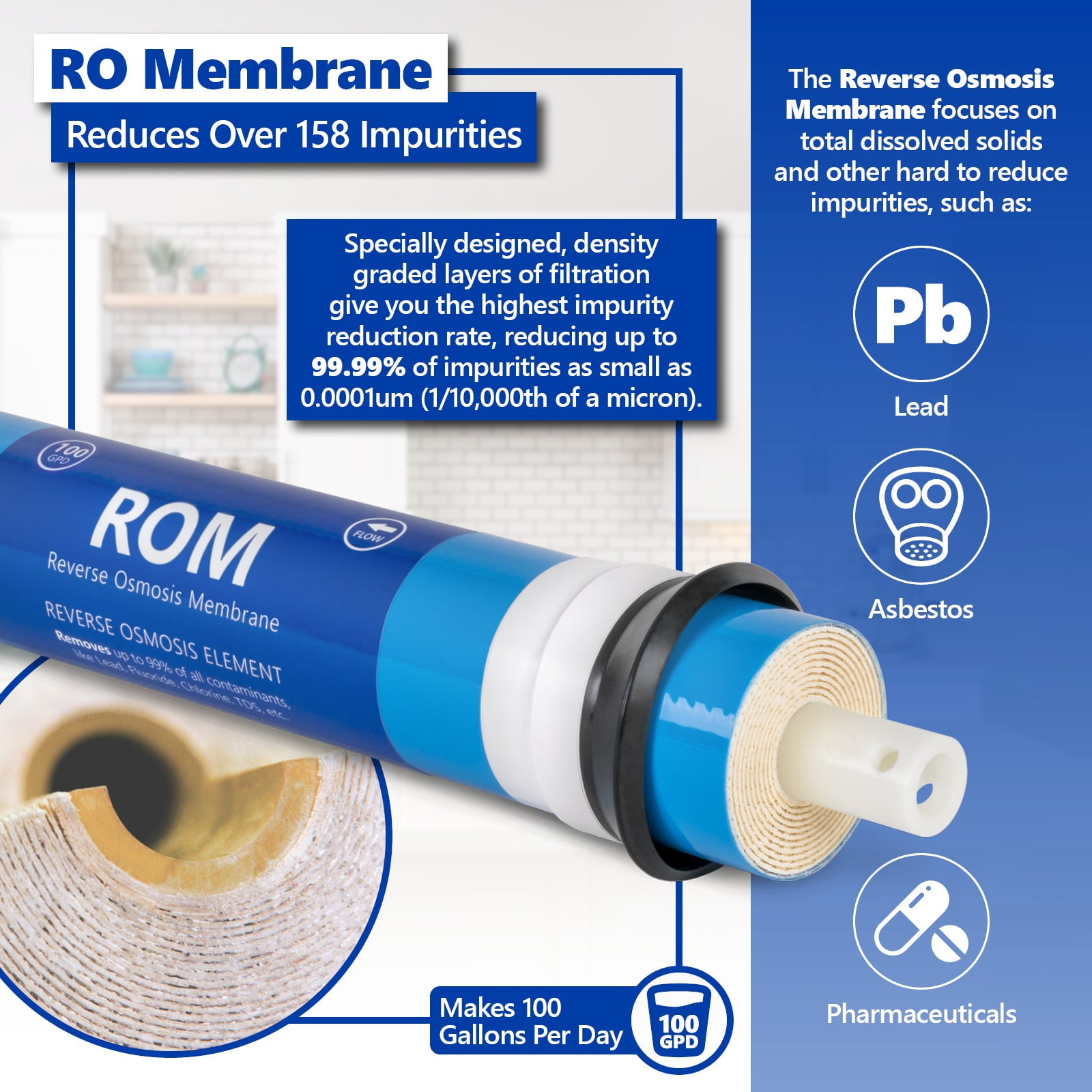 Express Water Alkaline Reverse Osmosis Replacement Filter Set (10 in) wc16s