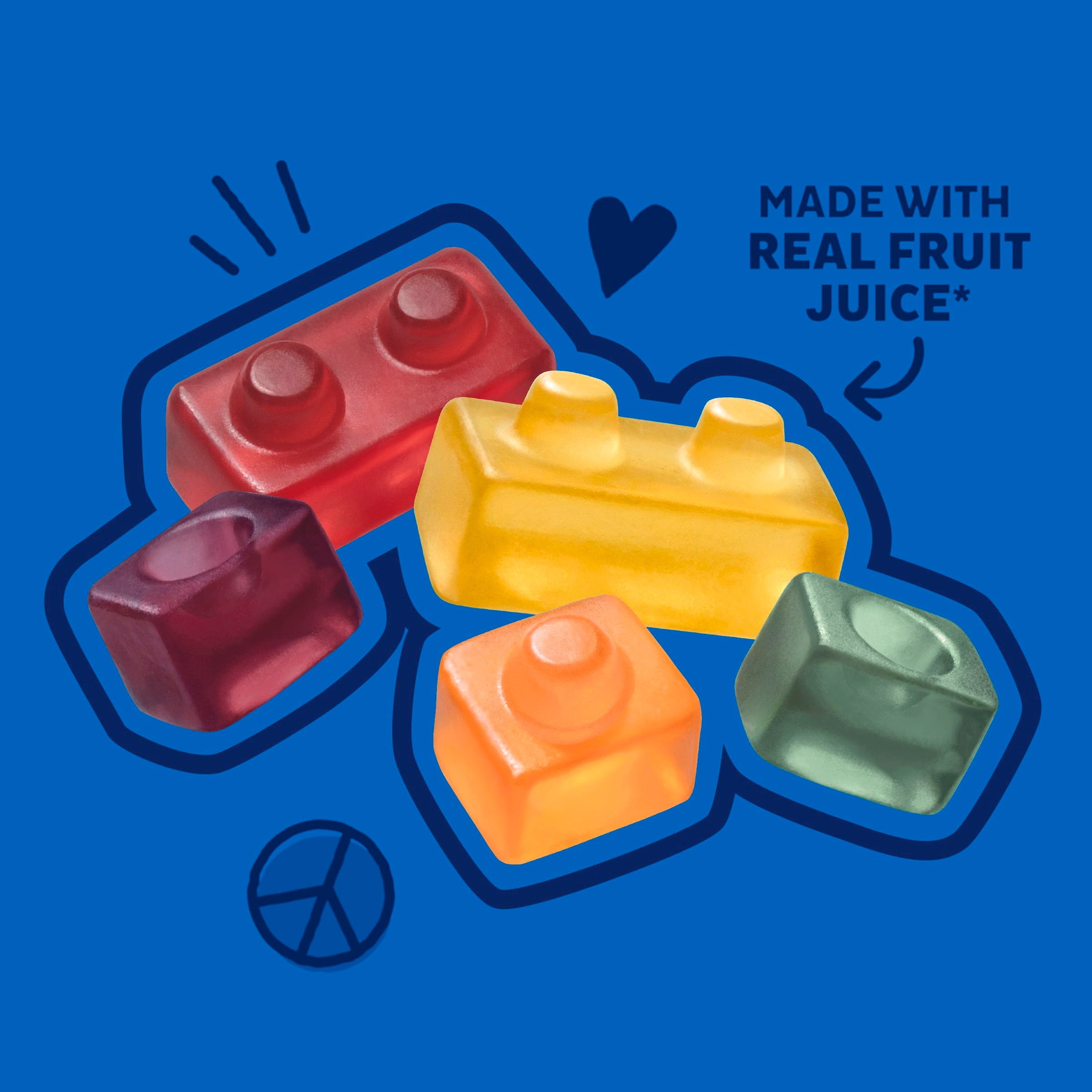 Annie's Organic Fruit Flavored Snacks, Building Block Shaped Gummies, Gluten Free (Assorted Flavors, 22 Pouches, 15.4 oz) 3nd4a