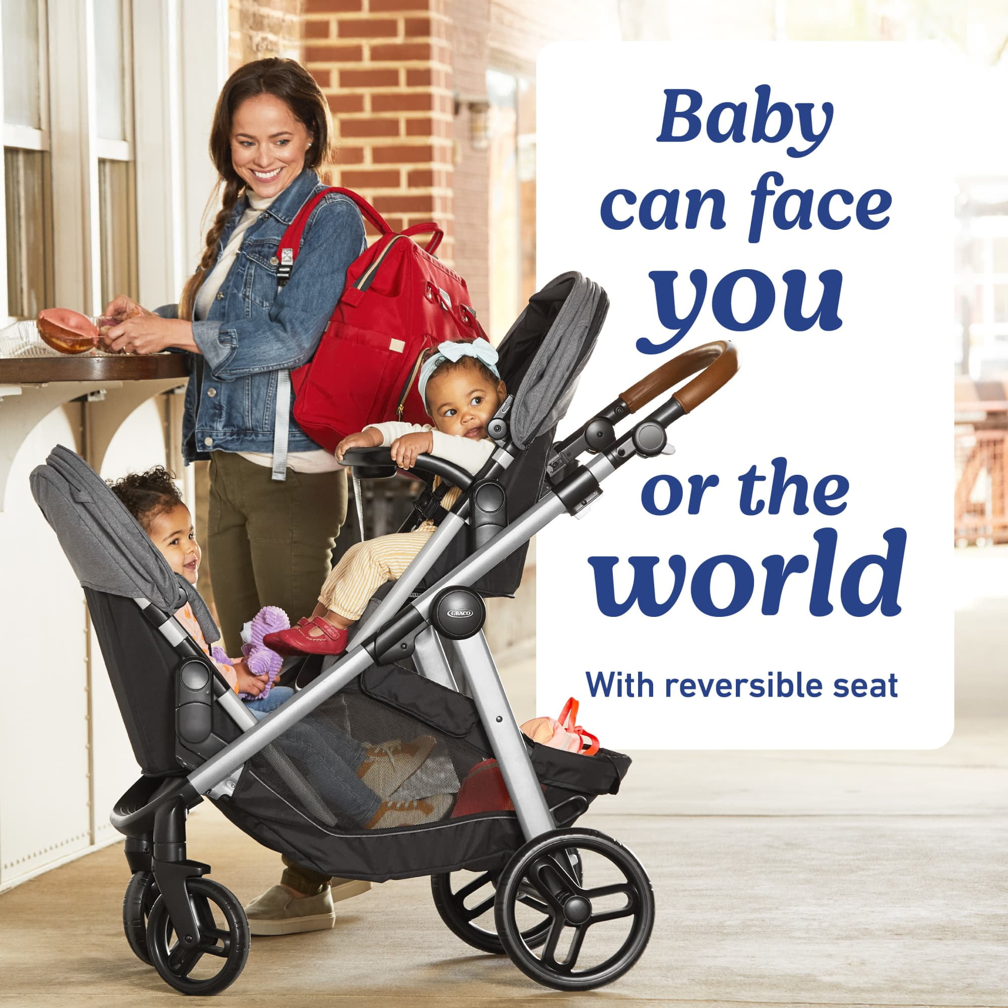 Graco Premier Modes Nest2Grow Stroller, Maison (Grey, 50 lb Capacity) vrfsv