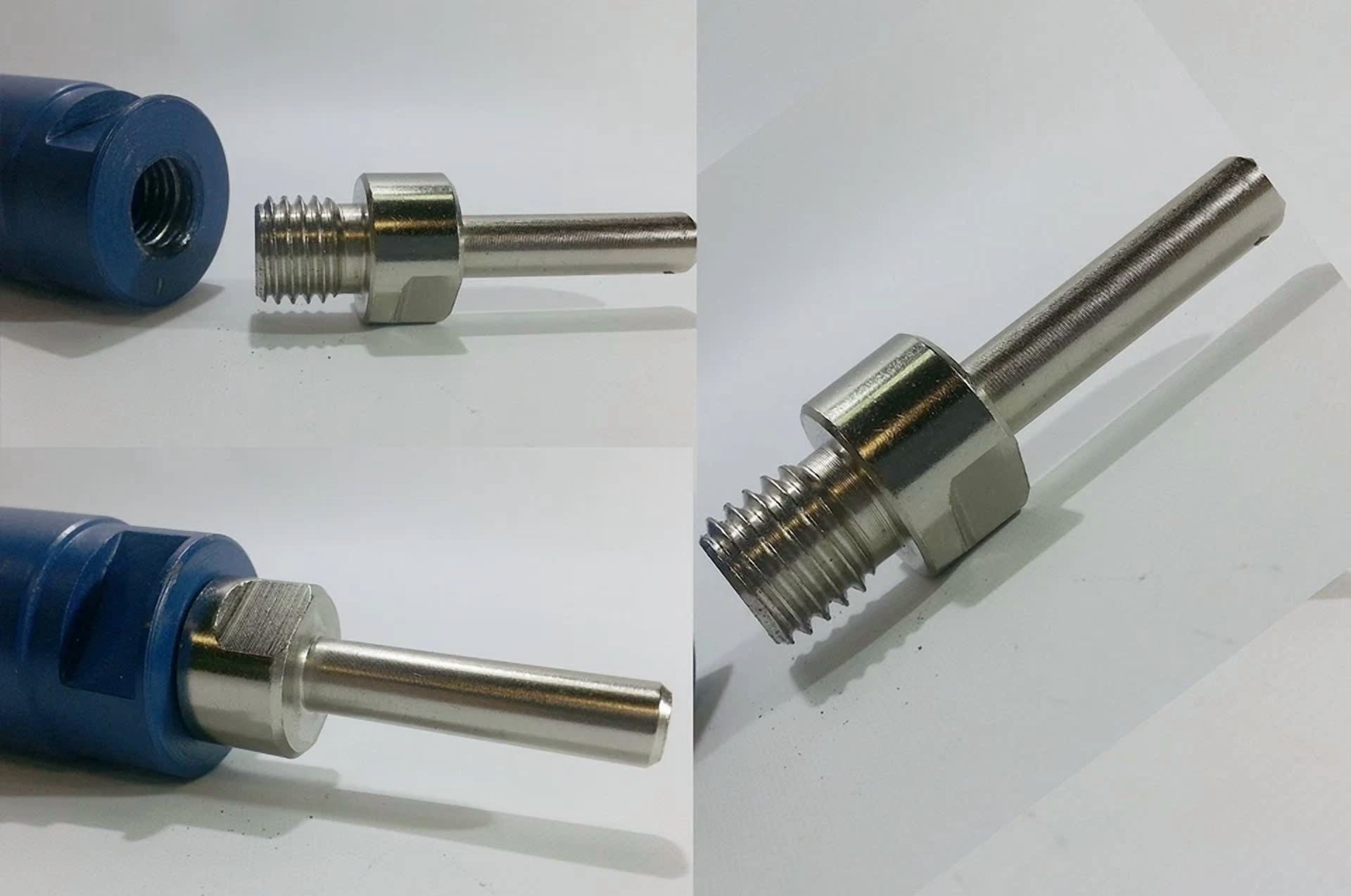 KLYNE Core Drill Bit Adapter (5/8-11 Thread Male to 3/8 in Shank, Steel) 2ypwy