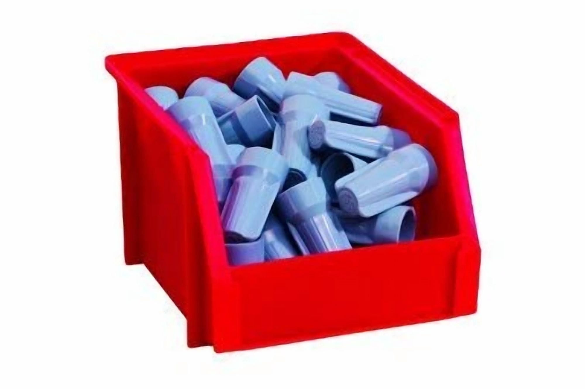 VAULT Stack-On Small Storage Bin Heavy-Duty Organization Container (Red, 1 Pack) 264zy