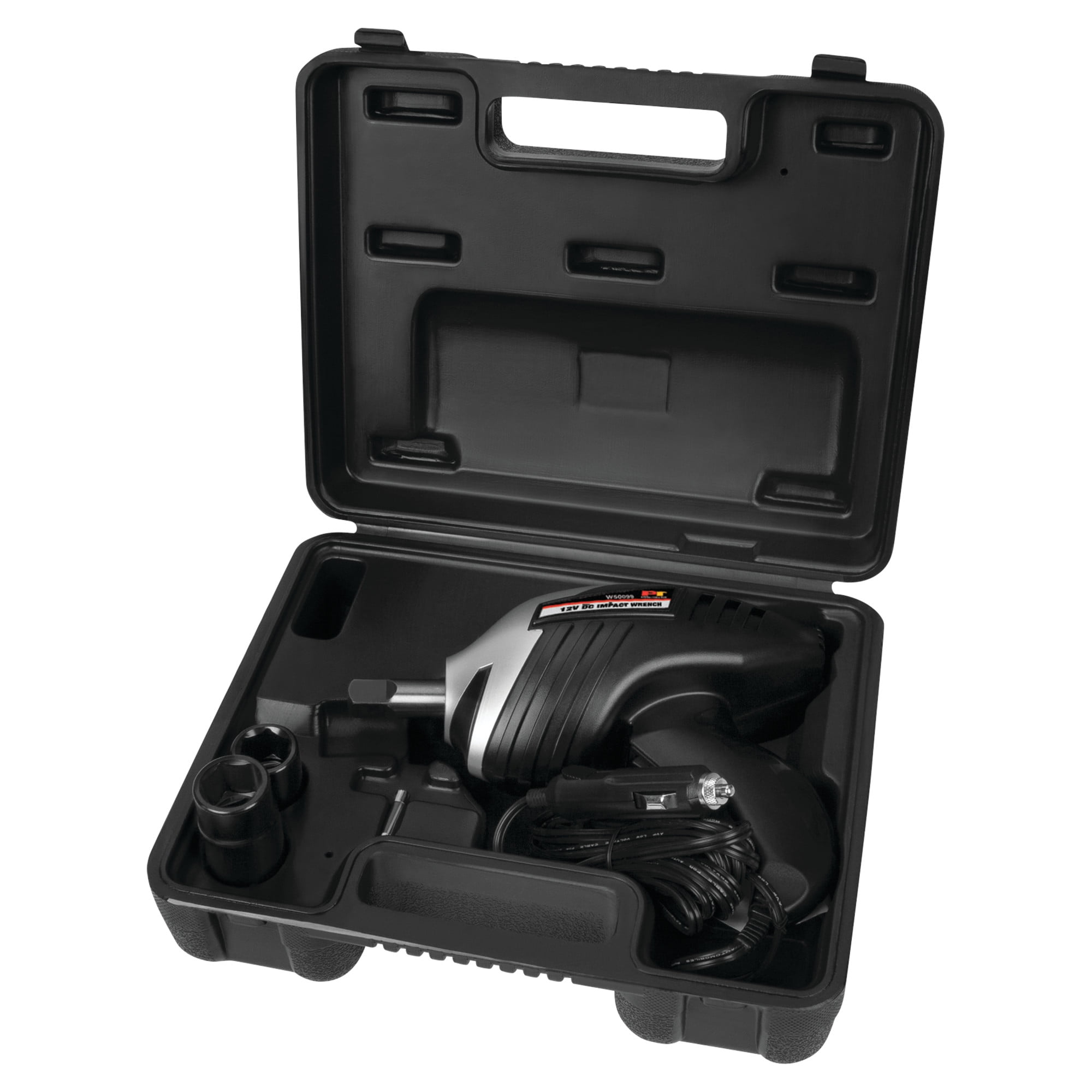 Performance Tool 12V DC Impact Wrench (1/2 in. Drive, High Torque, Includes 4 Sockets and Carrying Case) 4u28r