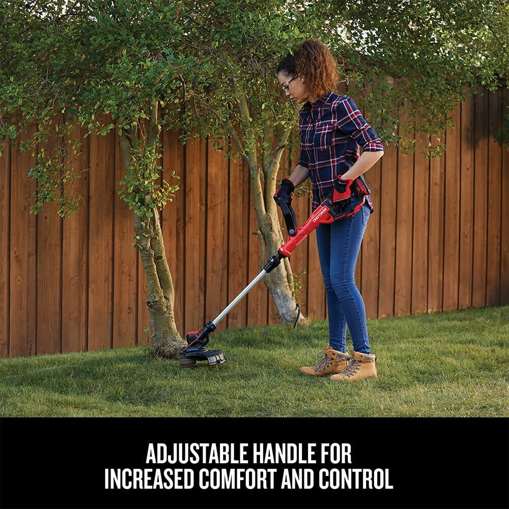 BLACK+DECKER 20V Cordless Straight Shaft String Trimmer and Edger Kit (Black, 13 in) 4njg9